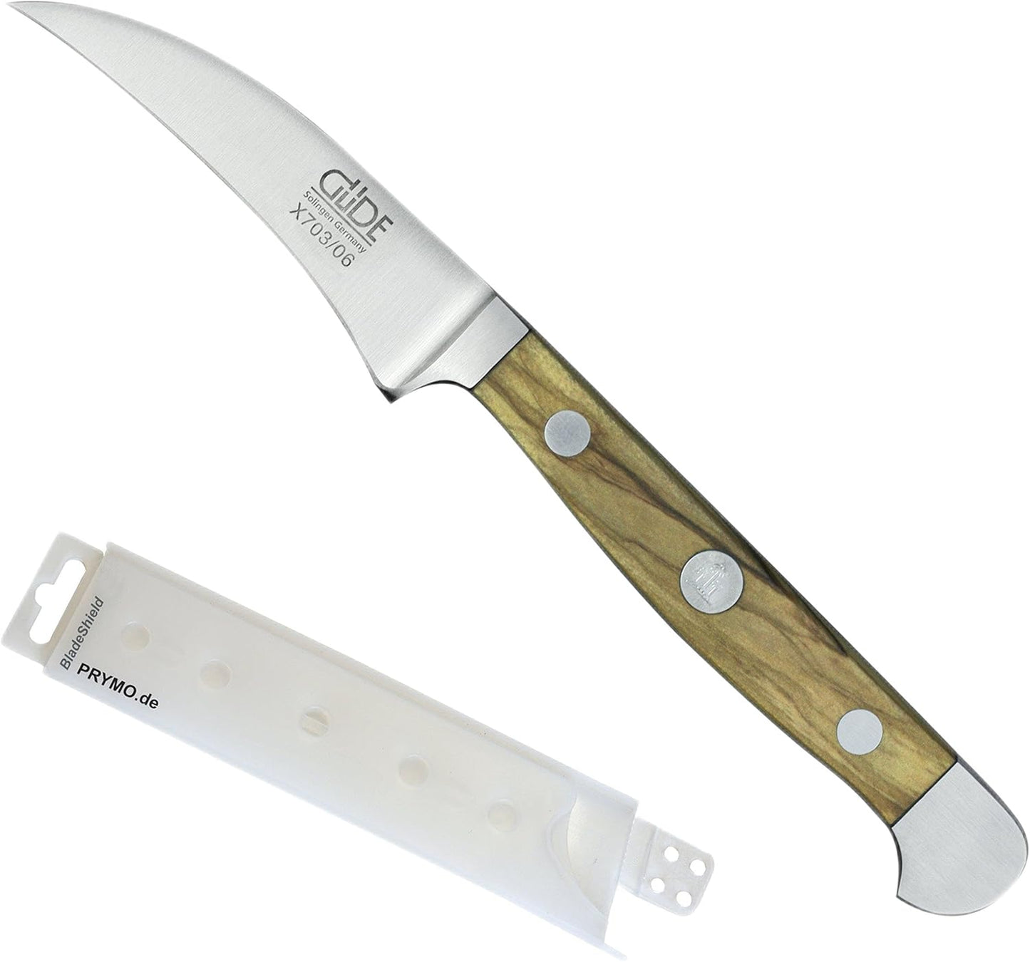 Güde Alpha Olive Schälmesser, silber