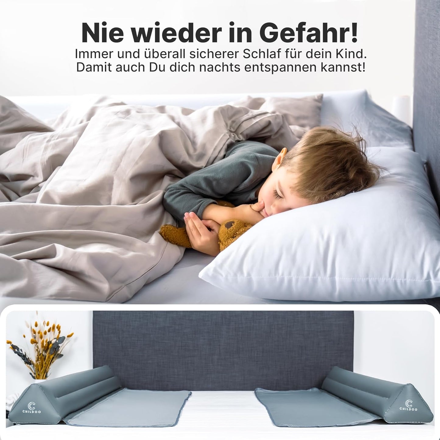 Aufblasbare Reise-Rausfallschutz für Kinder, Einzelpack