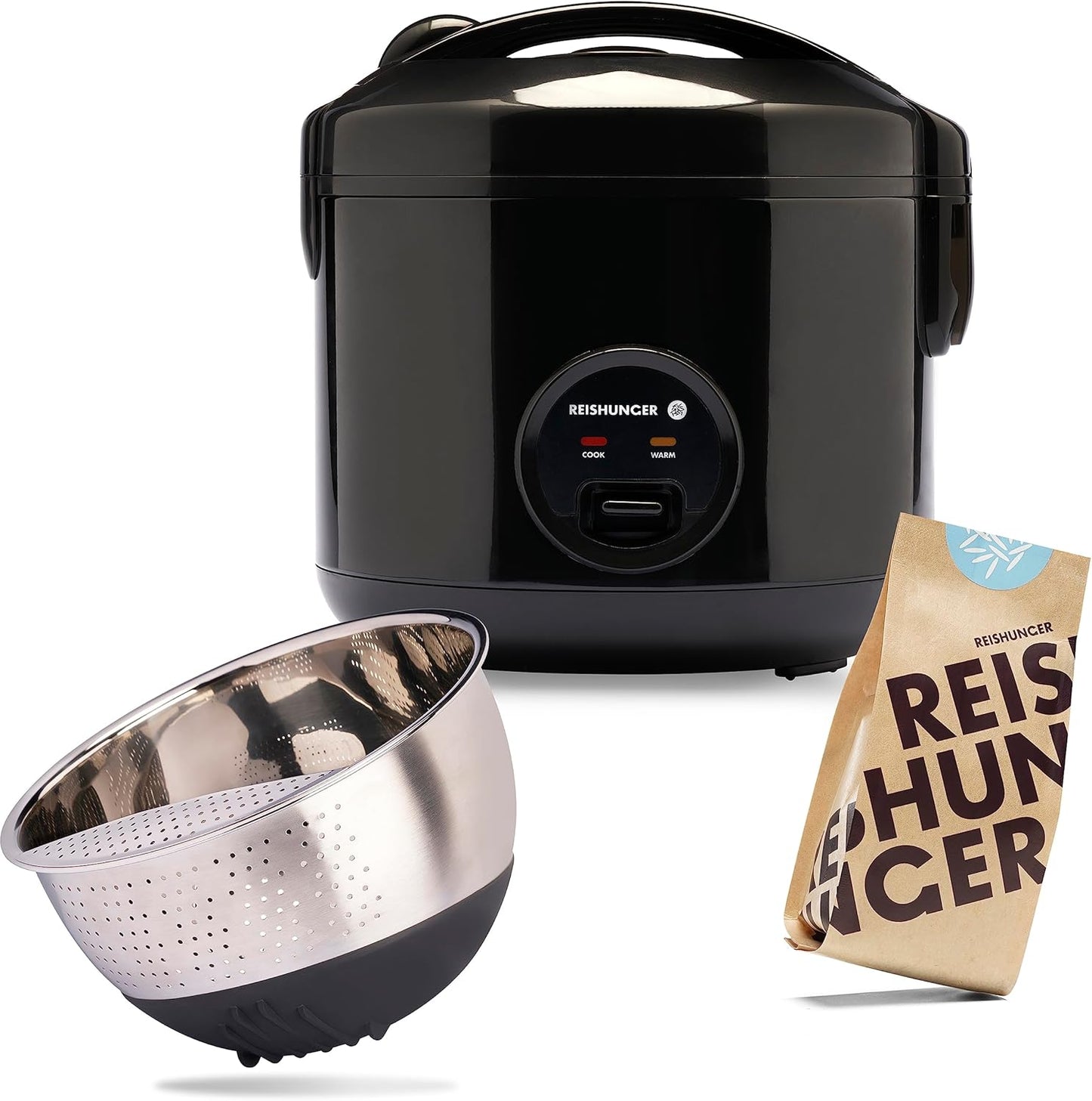 Reiskocher & Dampfgarer Starterset, Schwarz, Starter Set 1,2L