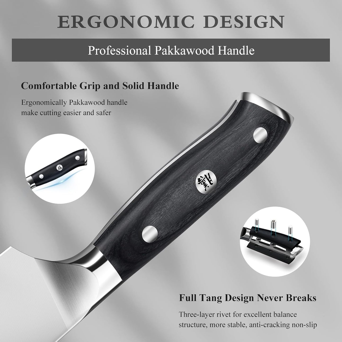 ‎SZJP-2022-026 Full Tang Kochmesser, Kochmesser