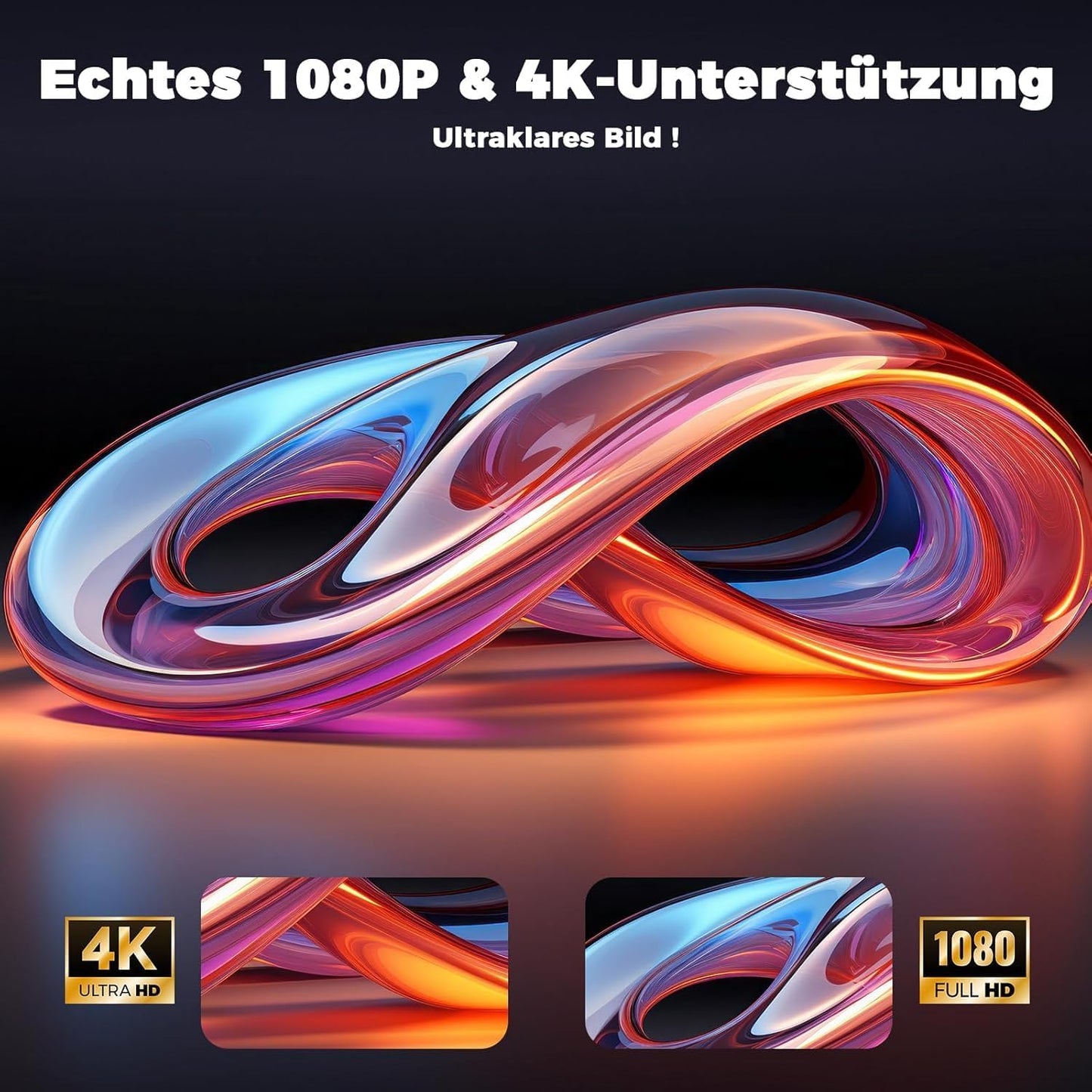 4K Mini-Smart Beamer, M schwarz