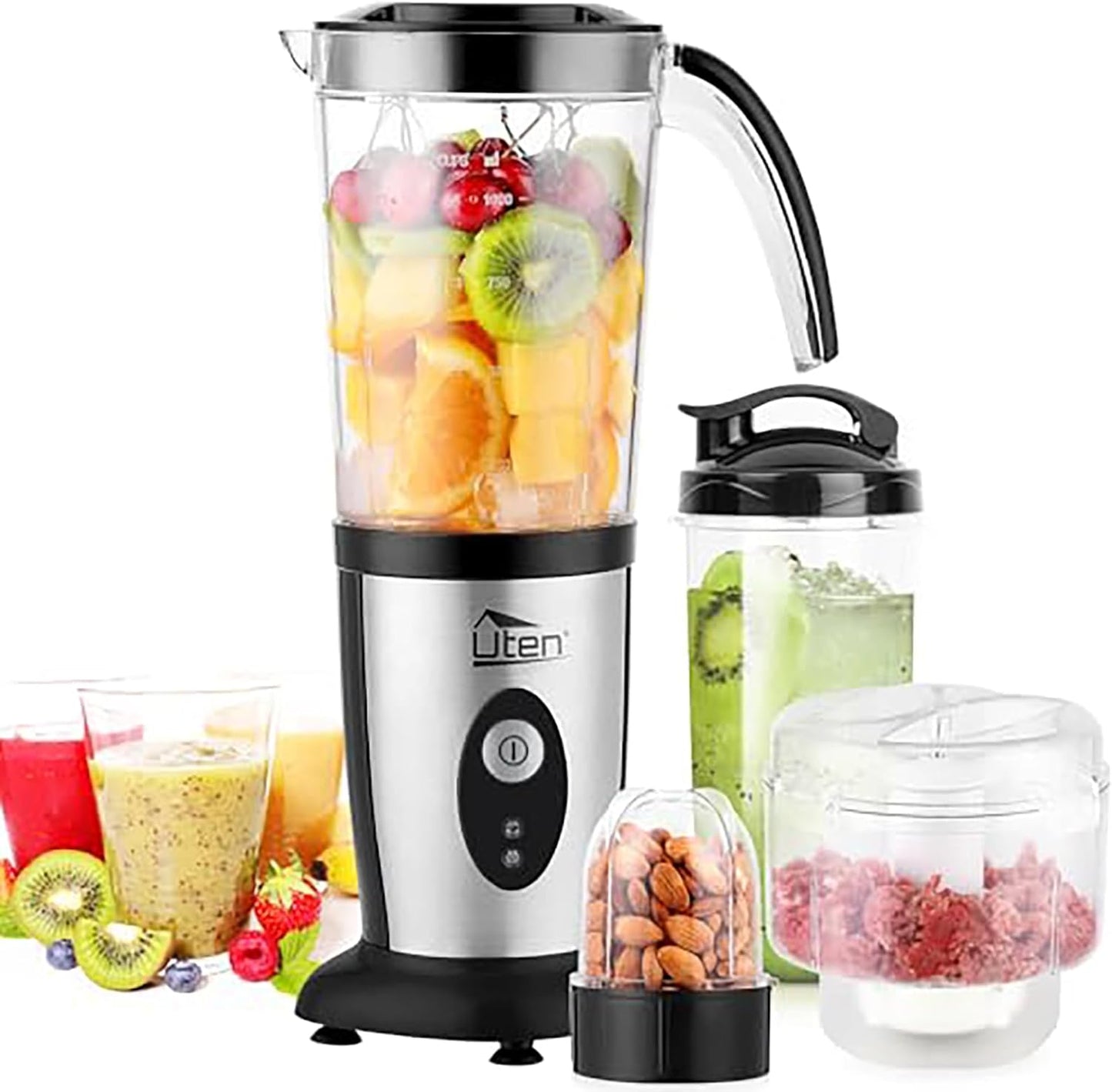 5-in-1 Standmixer & Smoothie Maker, 1.25L (5 in 1)+220W+1 Gang