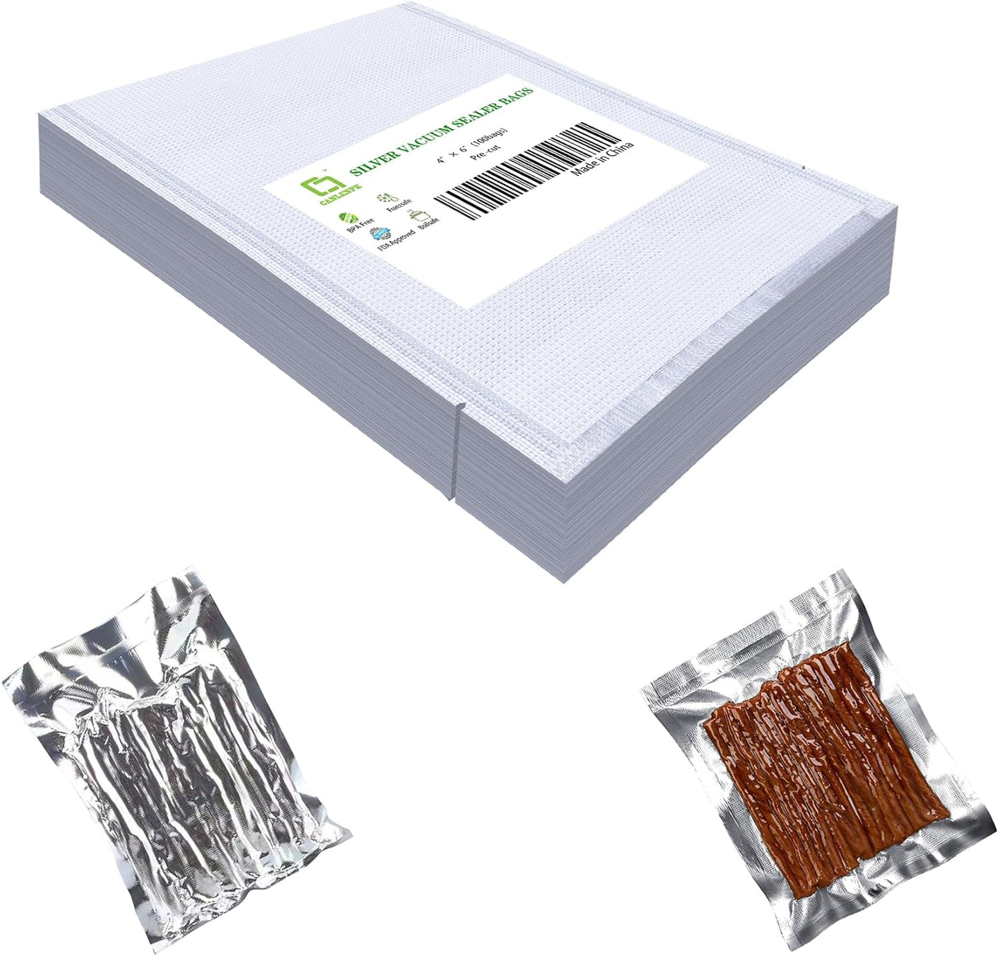 Vakuumbeutel-Set, 4x6Inch/10x15cm,100 Bags