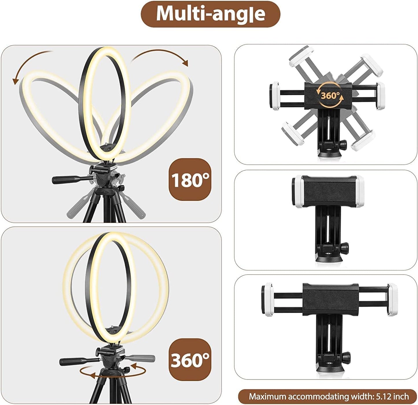 Ringlicht mit Stativ, 12 Zoll