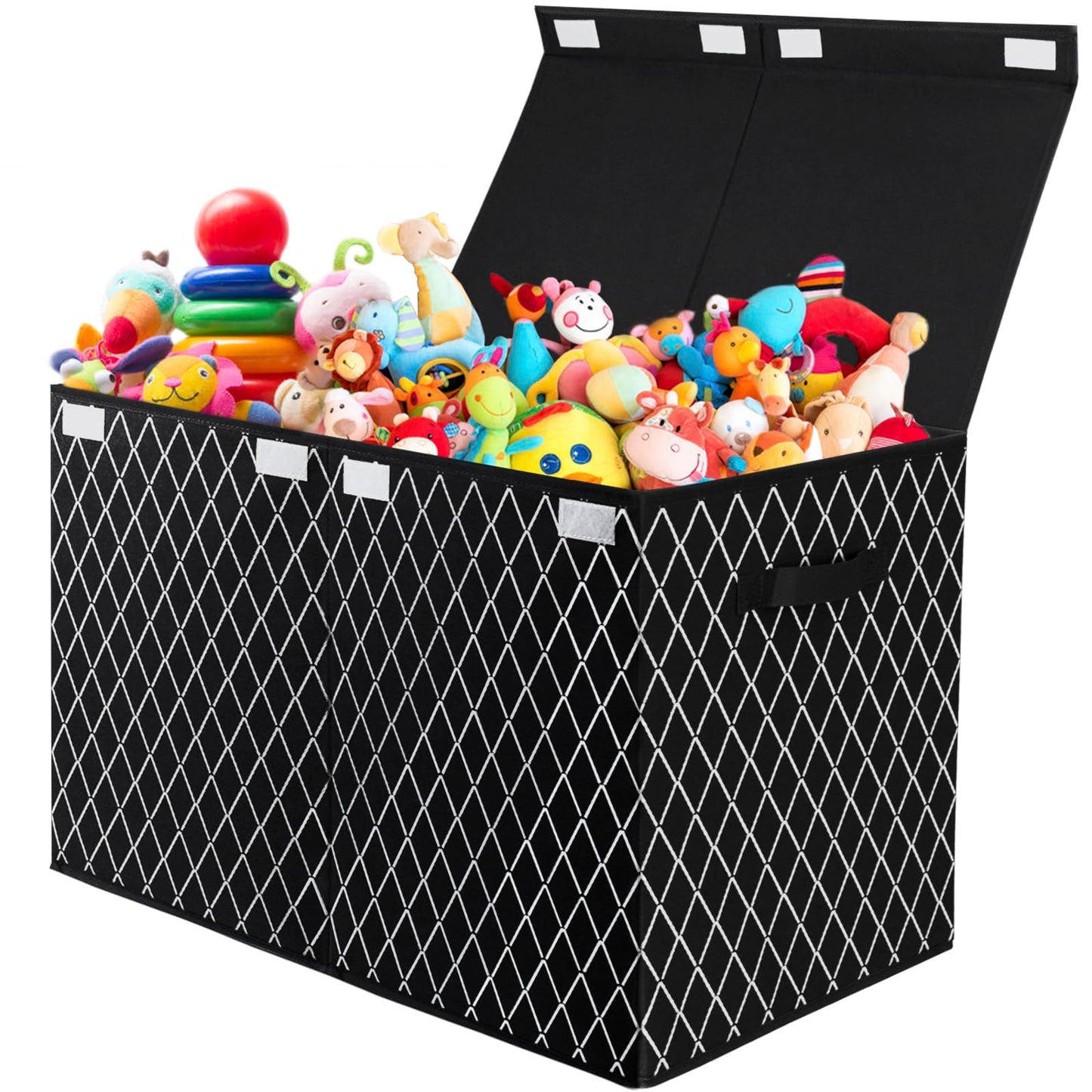 Spielzeug-Aufbewahrungsbox mit Deckel, Schwarzer Diamant