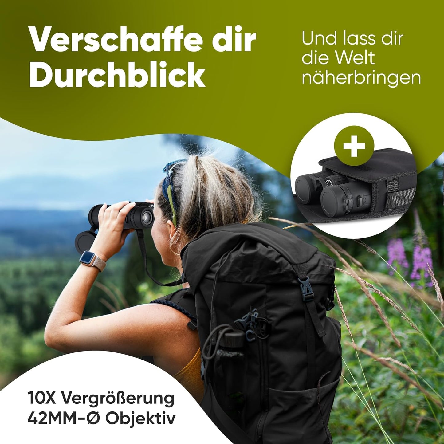 Fernglas mit Eagle-Eye-Technologie, 10x42 Eagle