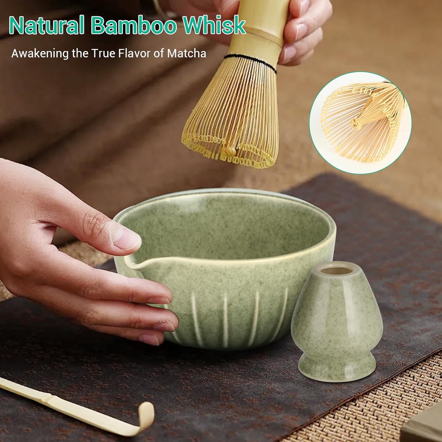 7-teiliges Matcha Tee-Set für Anfänger
