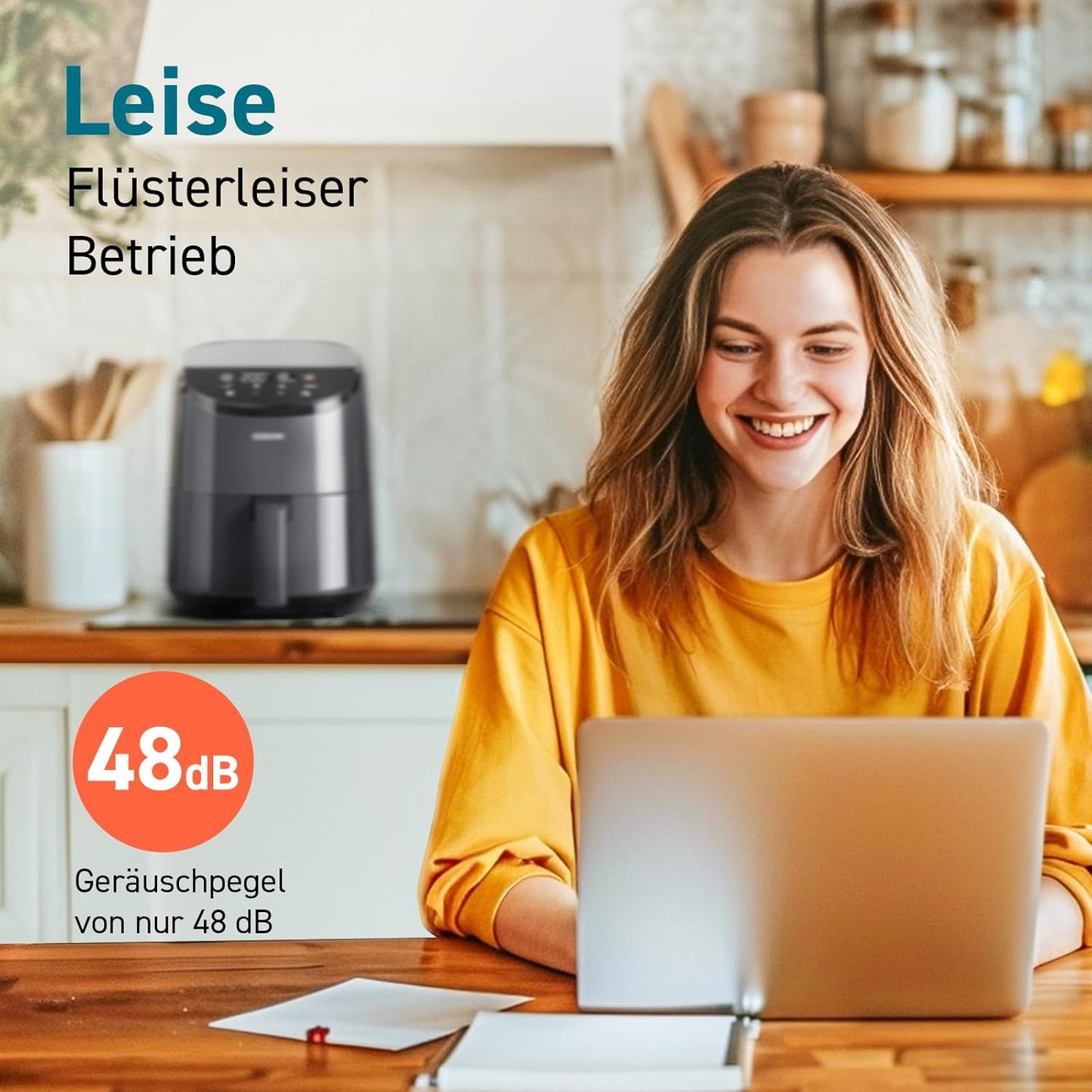 Kompakte Mini-Heissluftfritteuse, Mini 2L