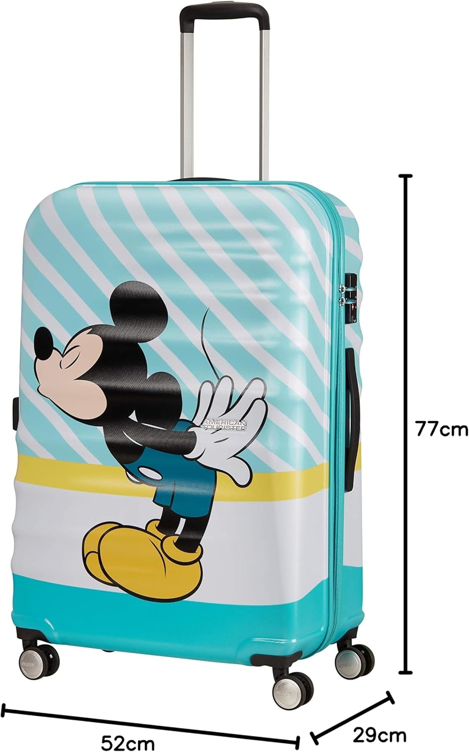 Wavebreaker Disney Hartschalenkoffer, Multicolour (Mickey Blue Kiss) L(77 cm - 96 L)