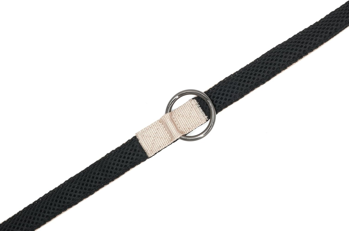 Verstellbare Hundeleine mit Mesh-Gewebe, Beige/Schwarz