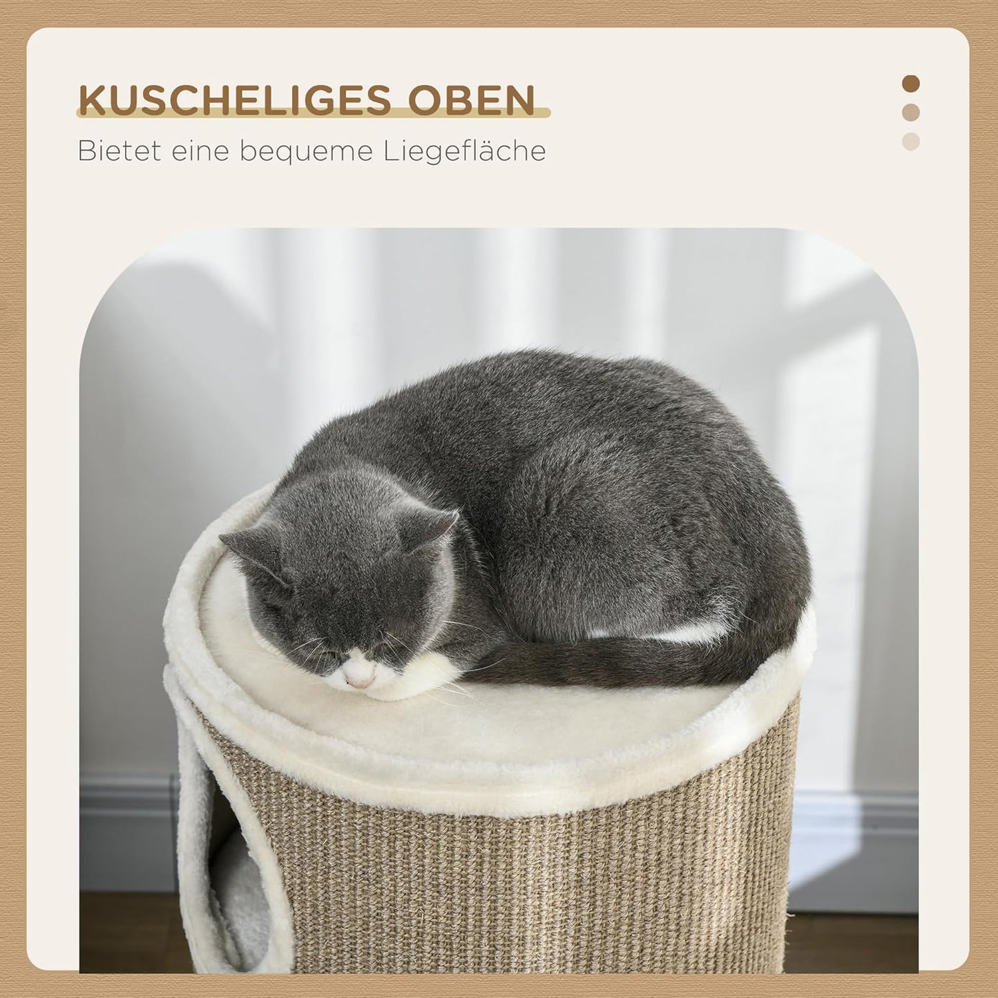 Kratztonne Spanplatte, Sisal Braun, Braun