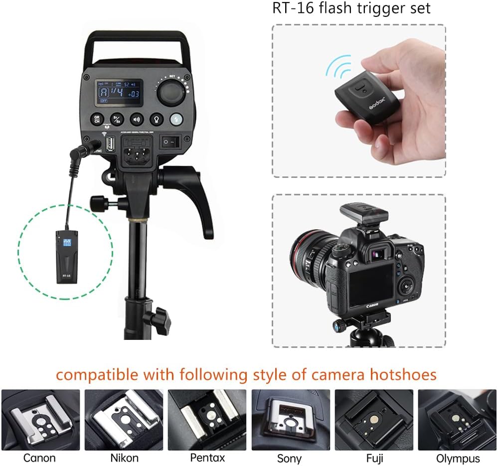 Studio Stroboskop Blitzlicht Kit, 300W x2