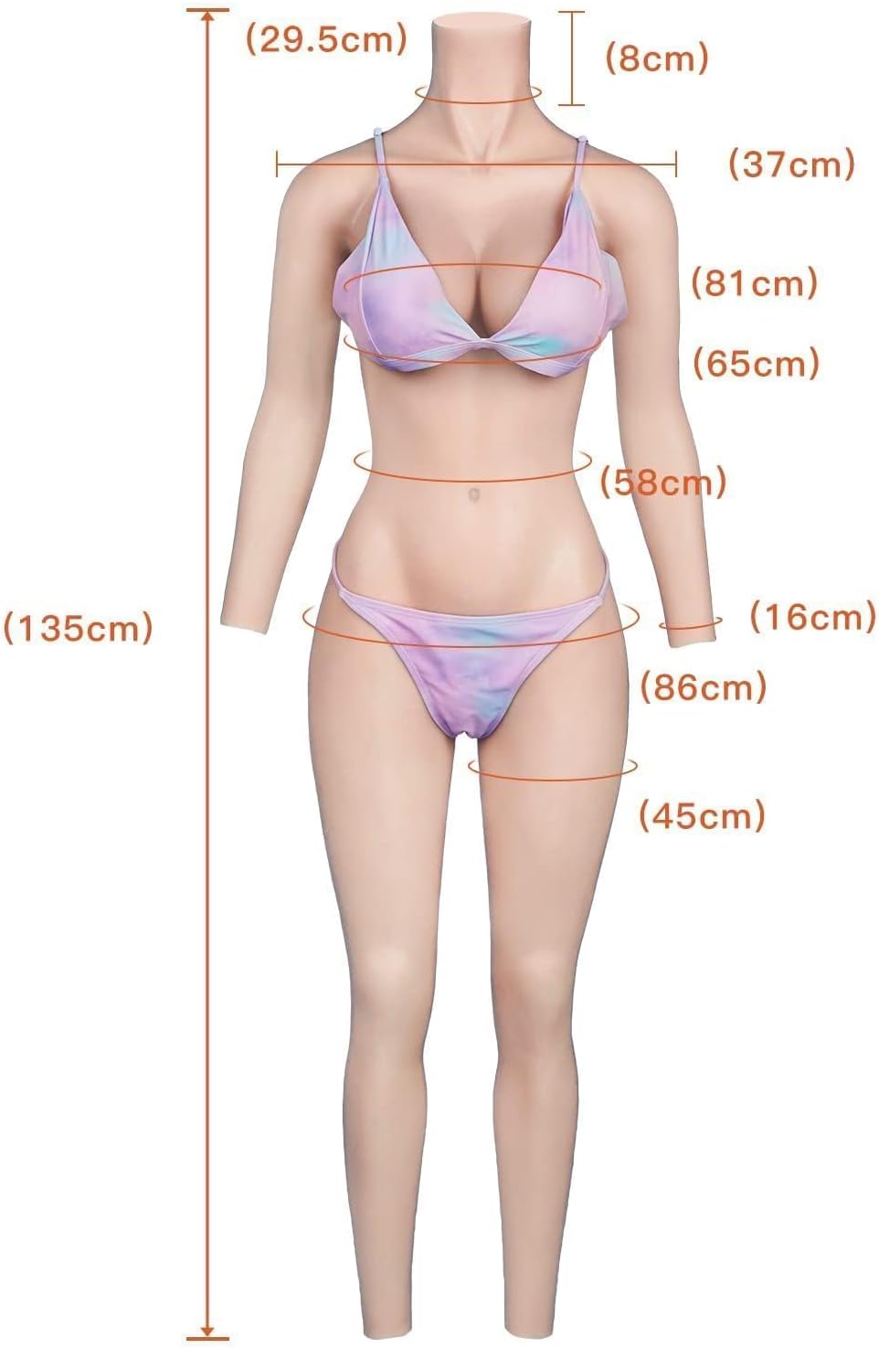 Silikon-Bodysuit C-Cup für Cosplay, .Gelb
