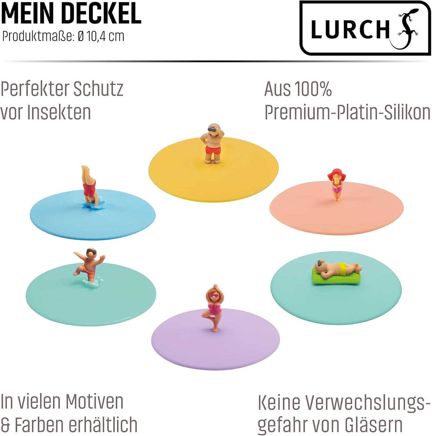 3-teiliges Glasabdeckungen-Set, Strandwache
