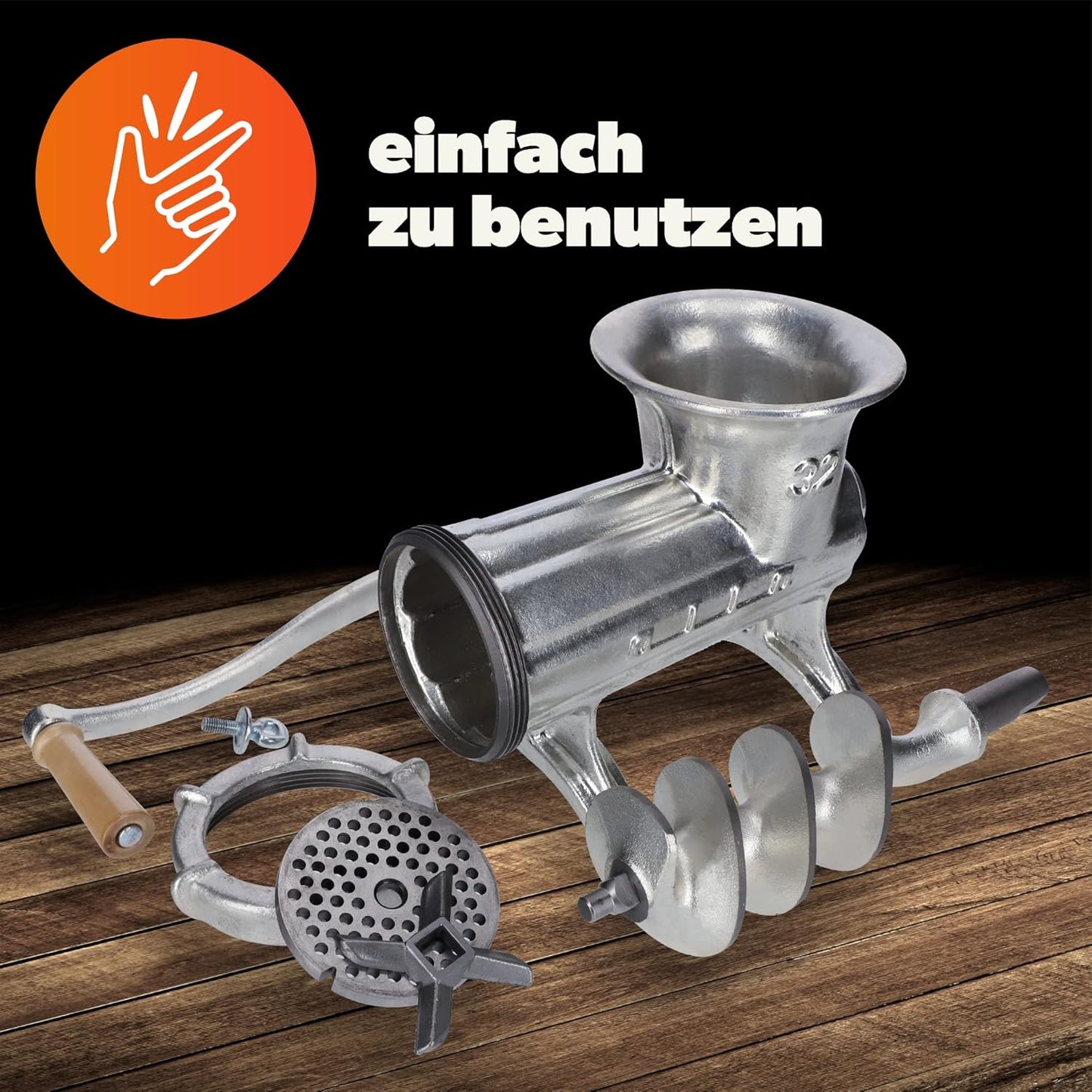 Manueller Fleischwolf Grösse 32, Grösse 32