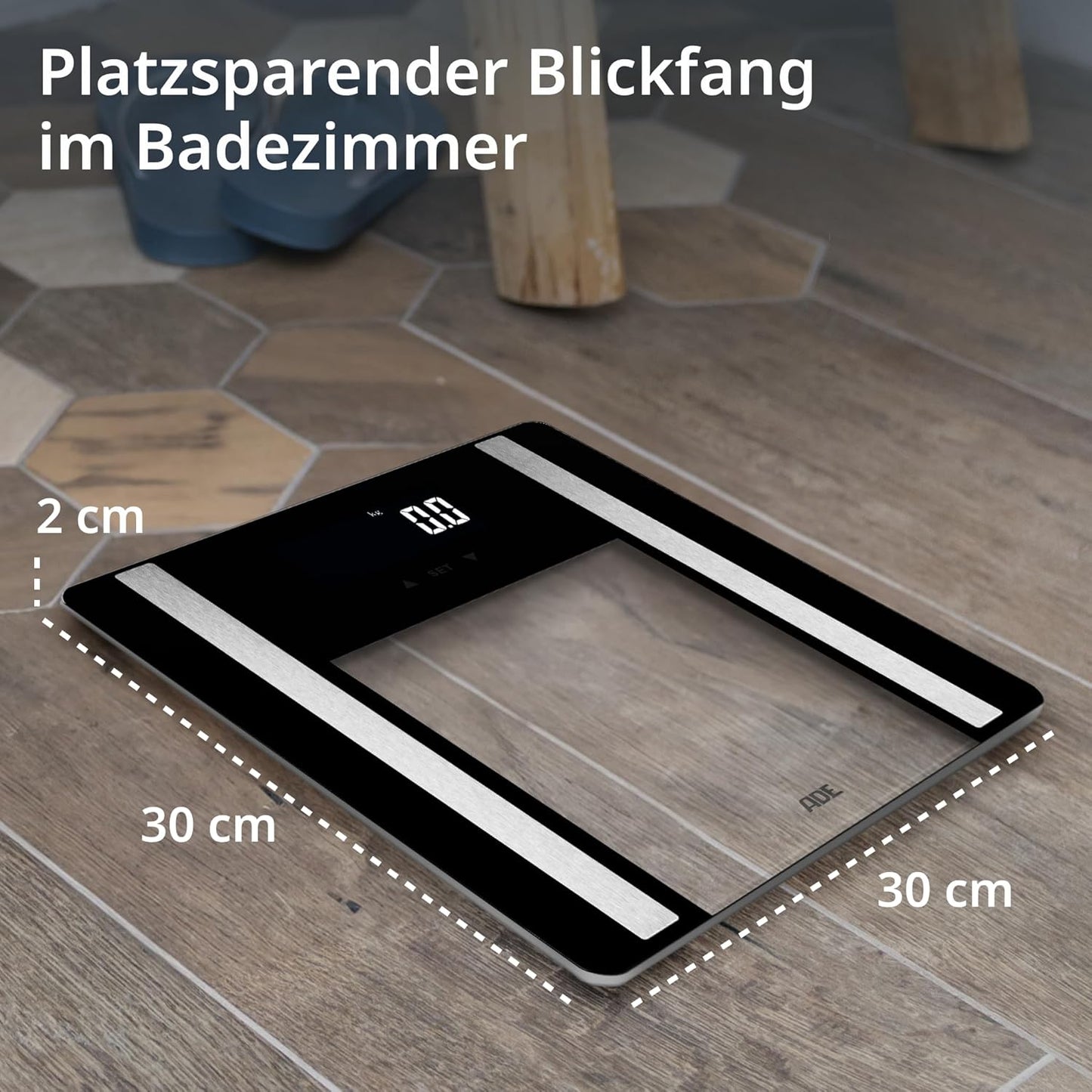 Körperanalysewaage Ines, Schwarz