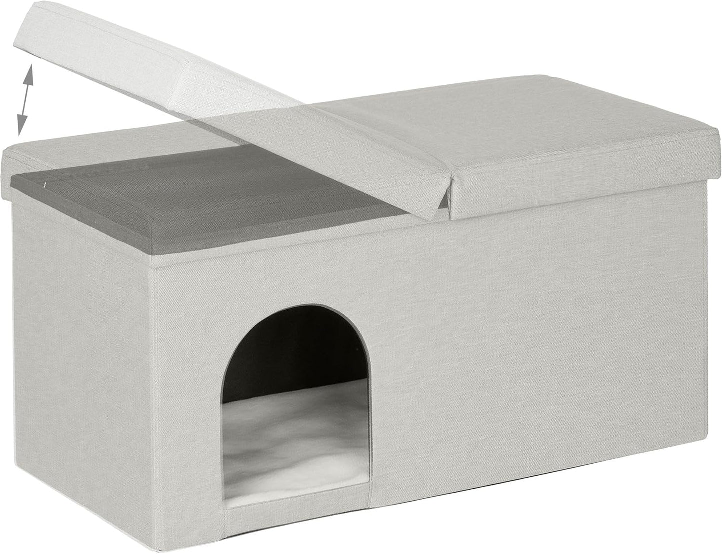 Faltbare Katzenhöhle mit Sitzbank-Funktion, beige 1 Stück