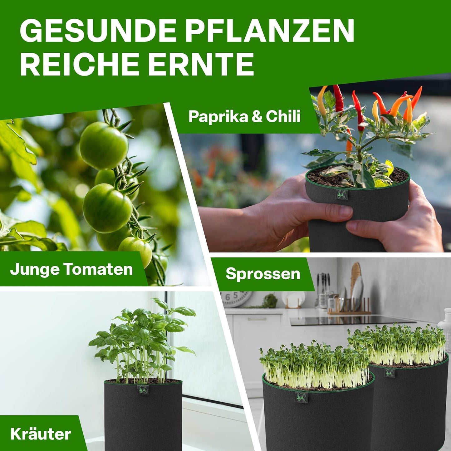20er-Pack Pflanzsack-Set zur An- & Aufzucht, 1 Liter An- & Aufzucht 20