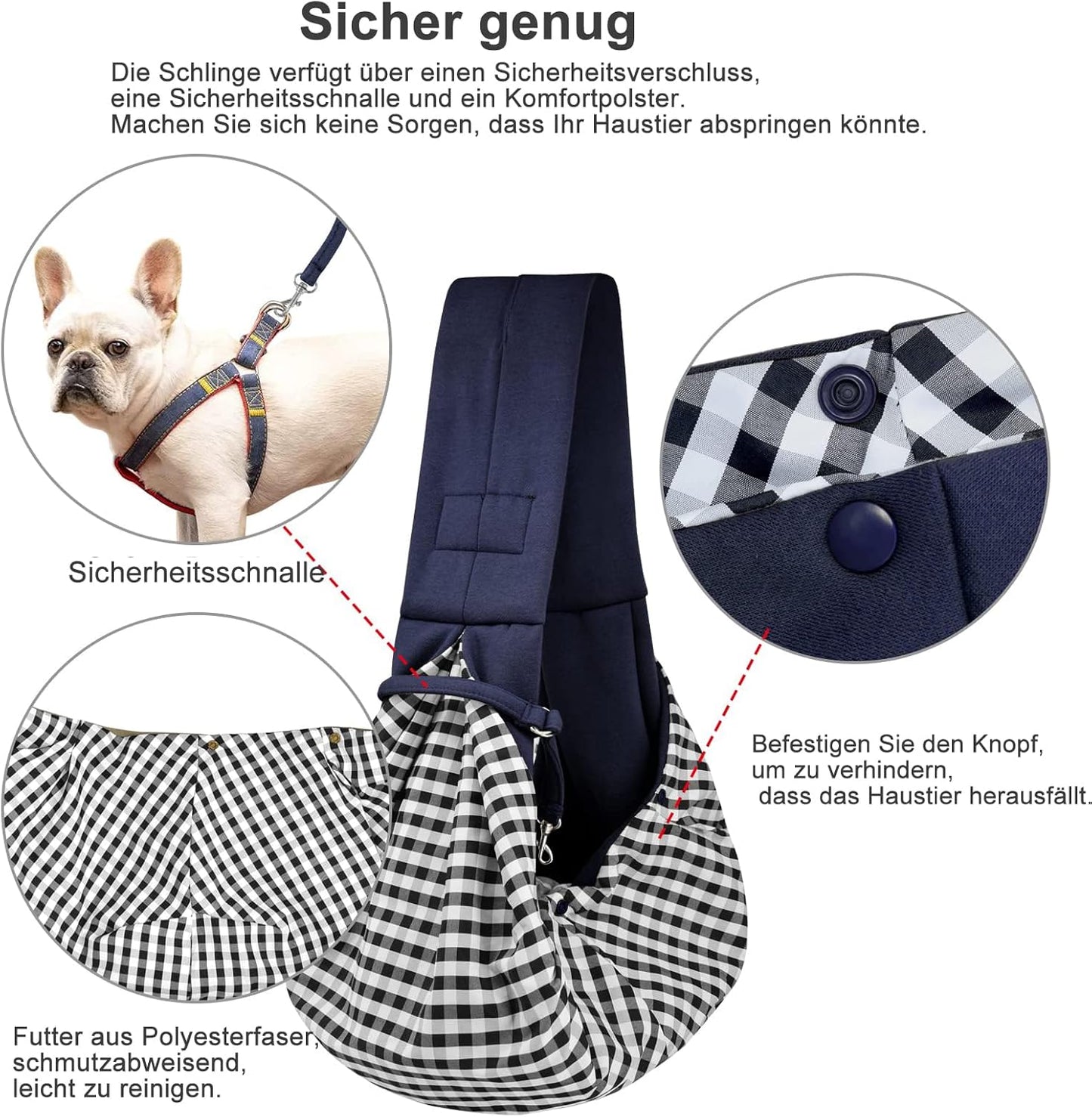 Sommer Tragetuch für Hunde und Katzen, bläulich