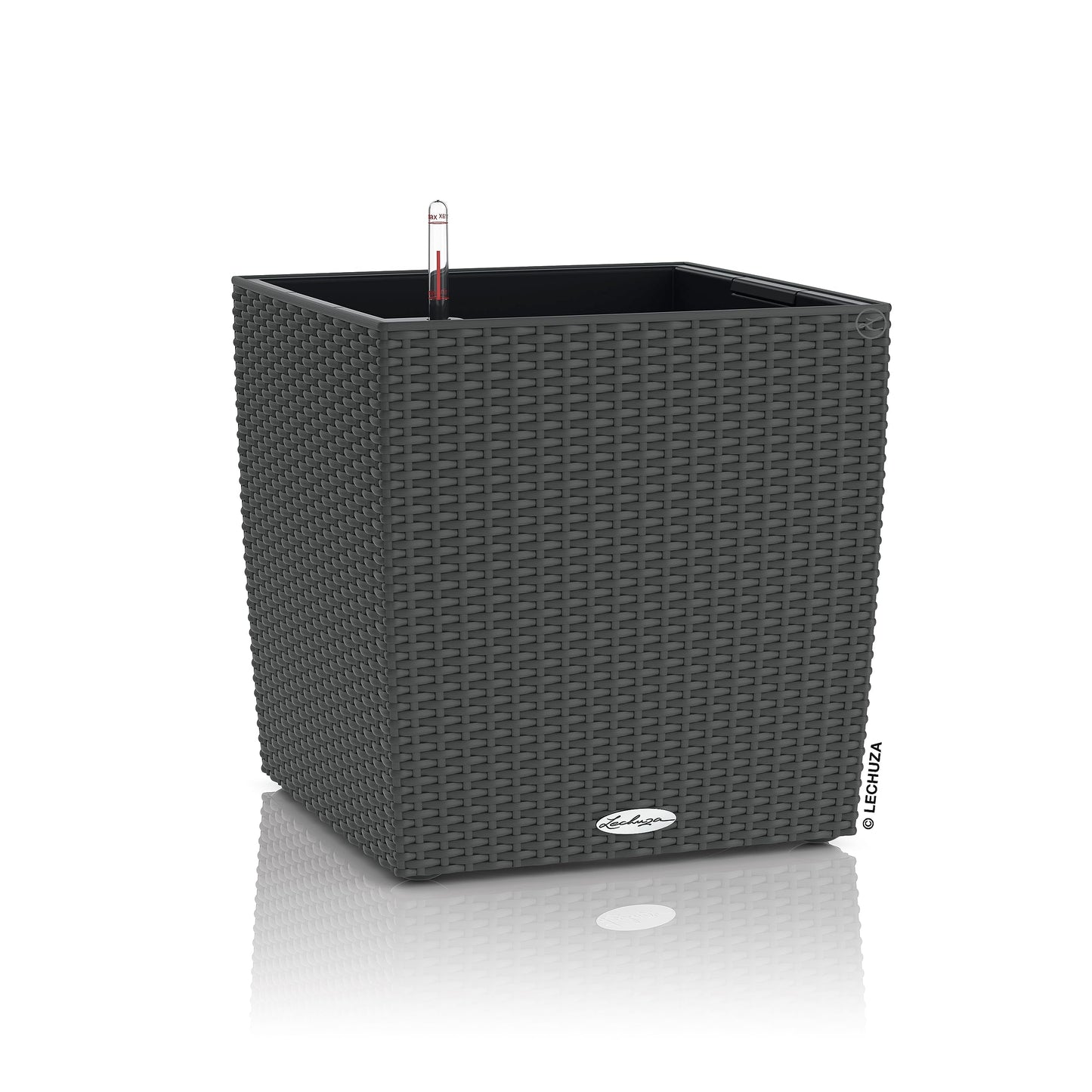 Cube Cottage Pflanzgefäss, Pflanzgefäss mit Erd-Bewässerungs-System 39 x 39 x 40 cm Granit