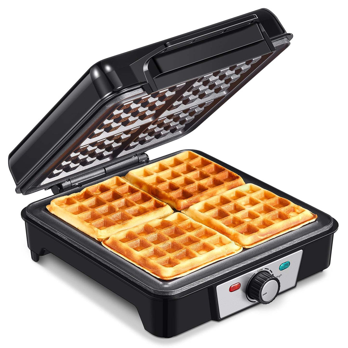 Waffeleisen für Belgische Waffeln, Schwarz