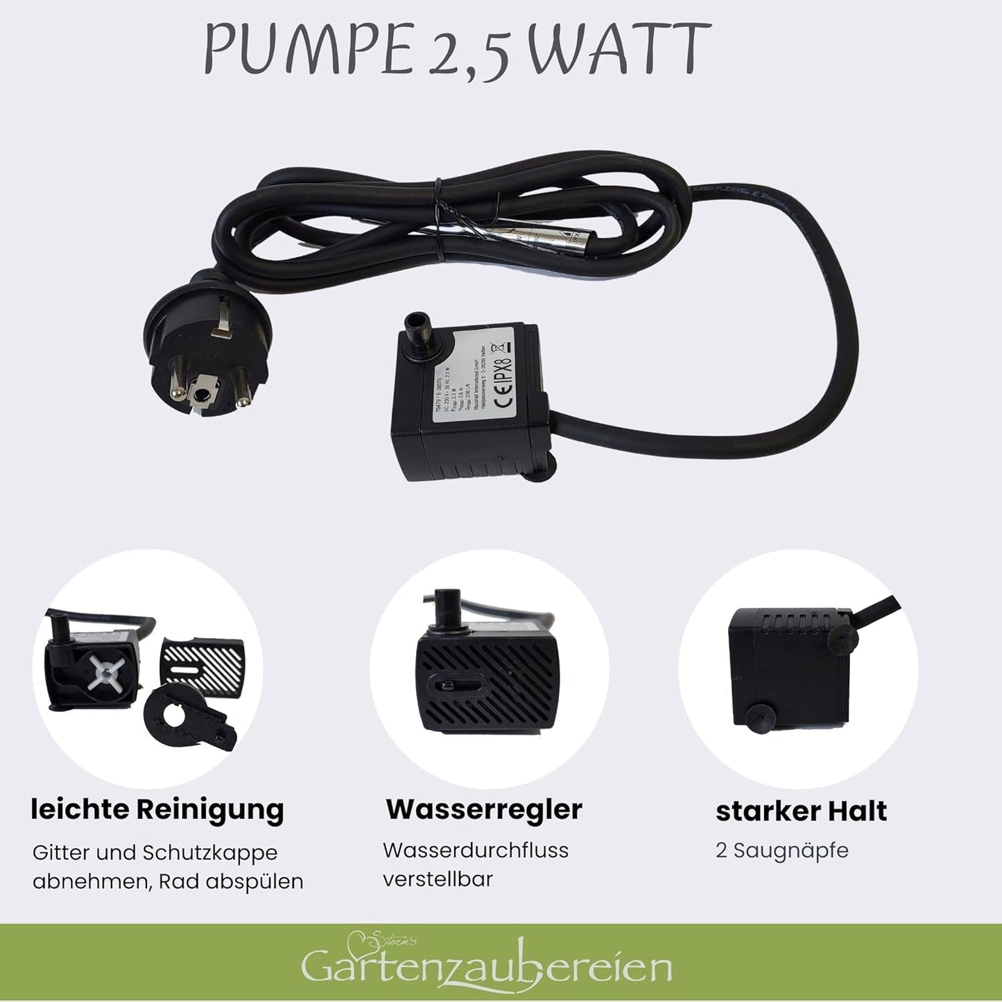 Fisch-Wasserspeier mit Pumpe