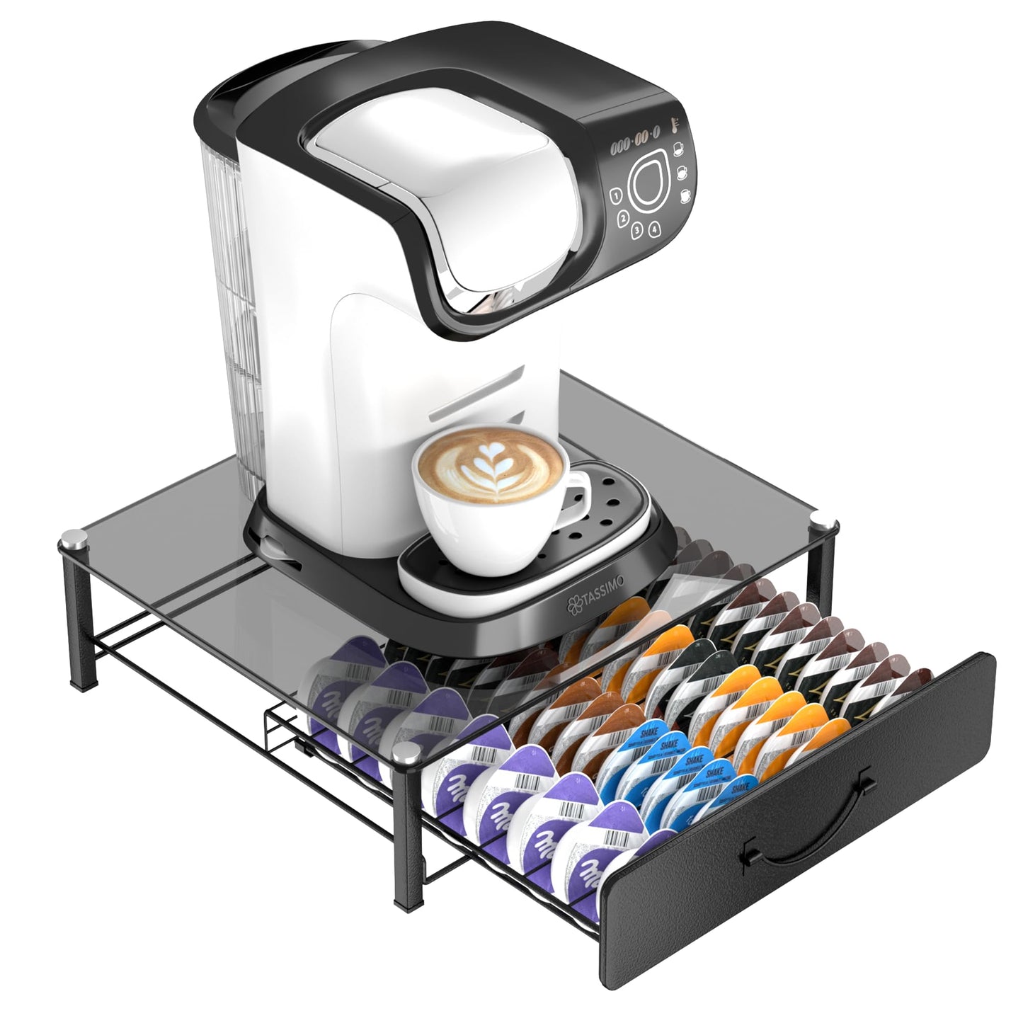 Kapselhalter für Tassimo, Transparentgrau