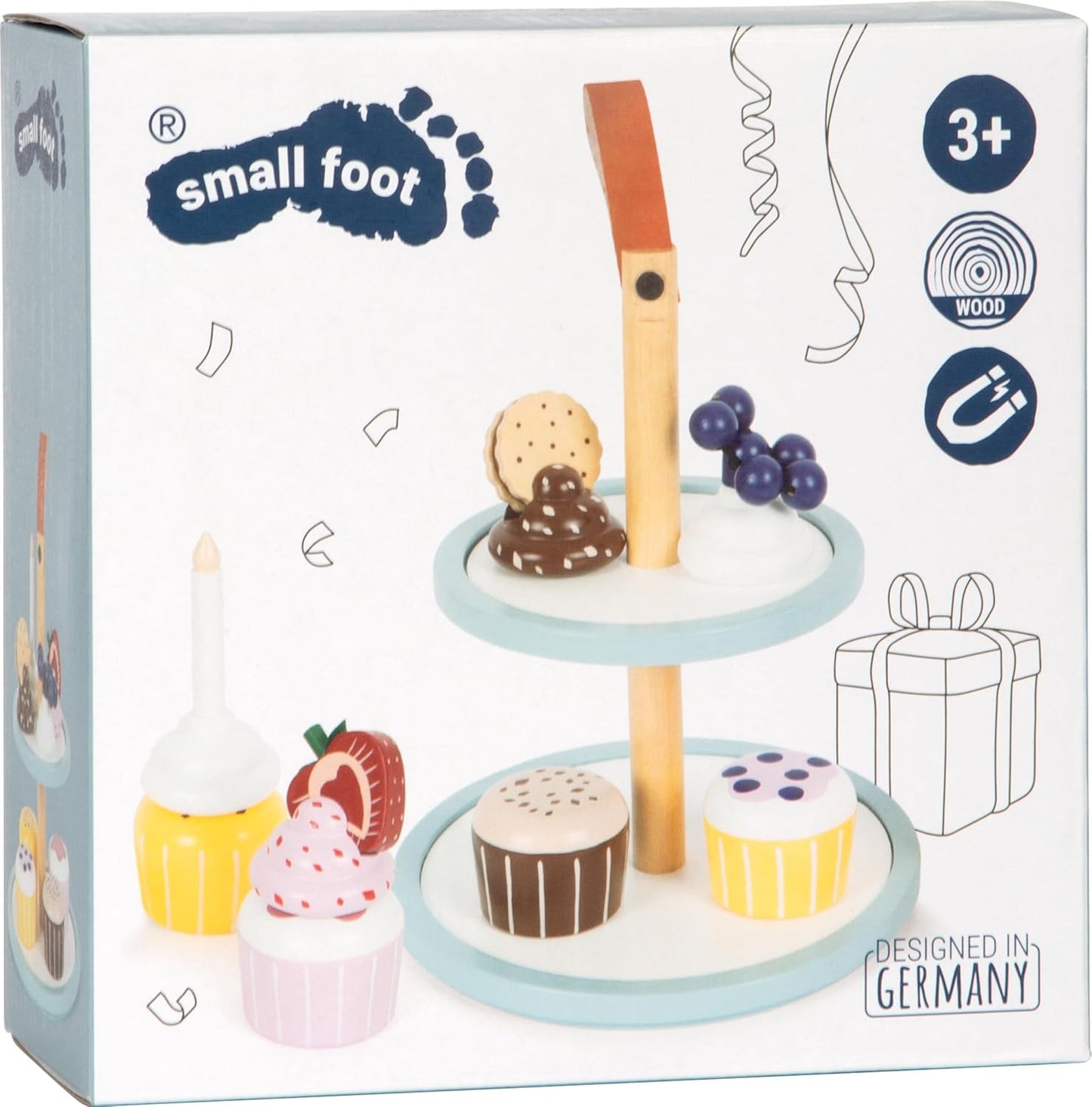 Cupcake-Etagere aus Holz für Kinderküche, Cupcake-Etagere