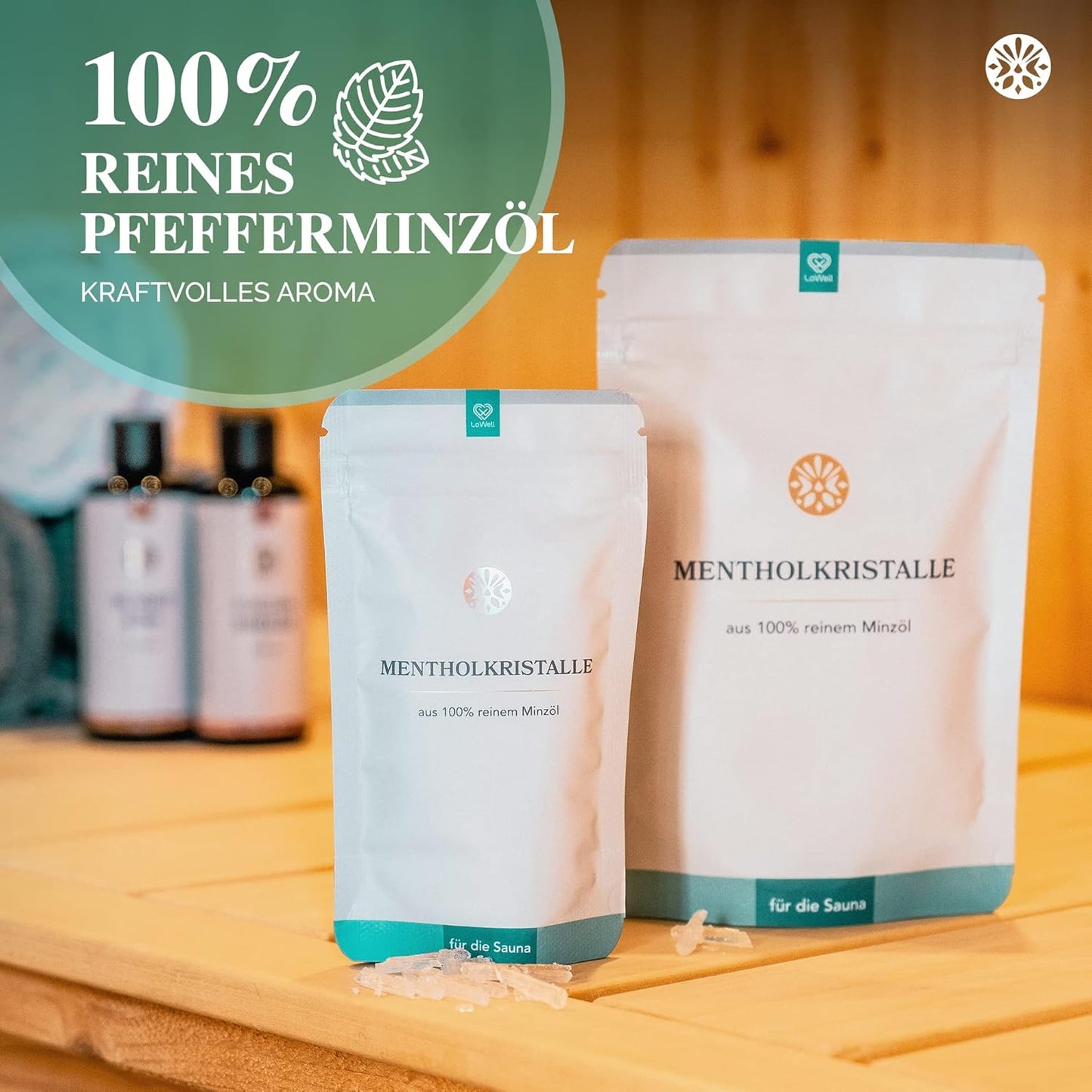 Mentholkristalle für Sauna, Nachfüllbeutel 500 g (1er Pack)