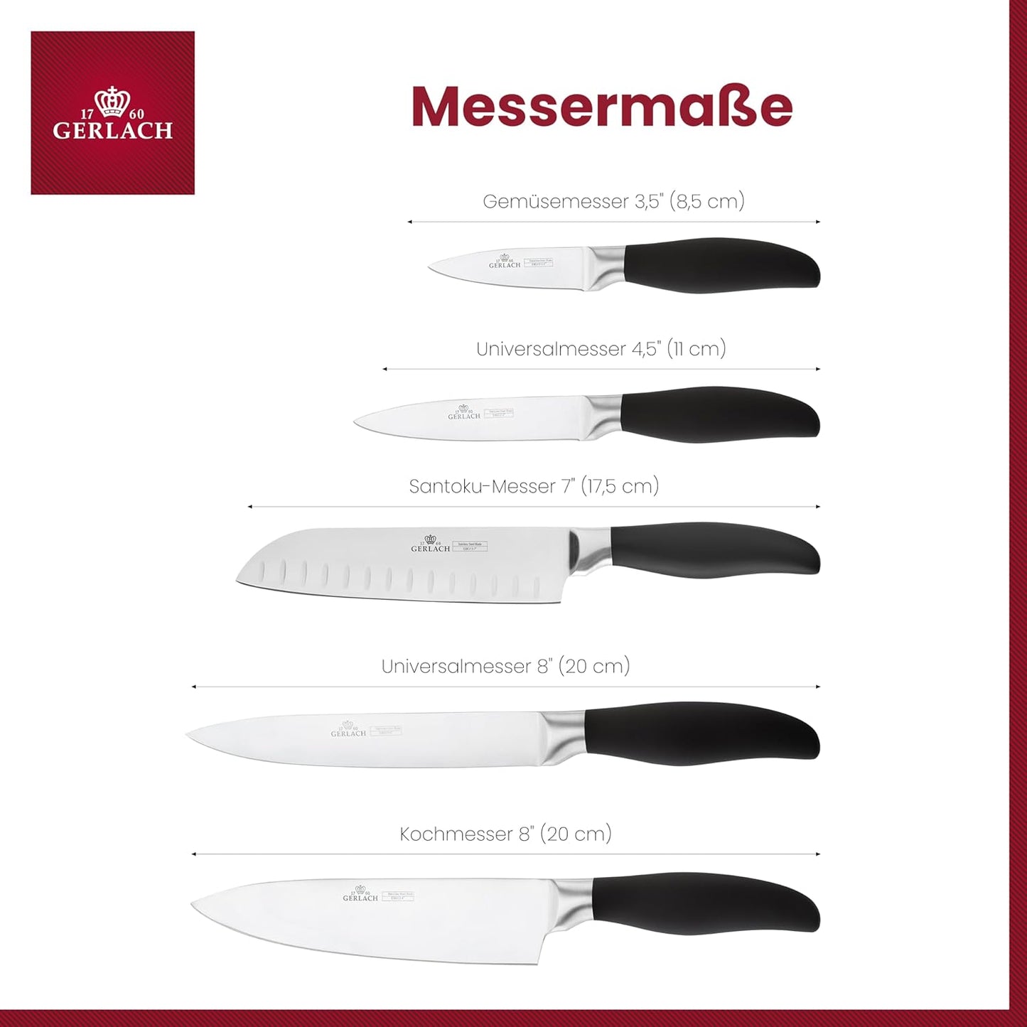 5-teiliges Messerset Style Plus