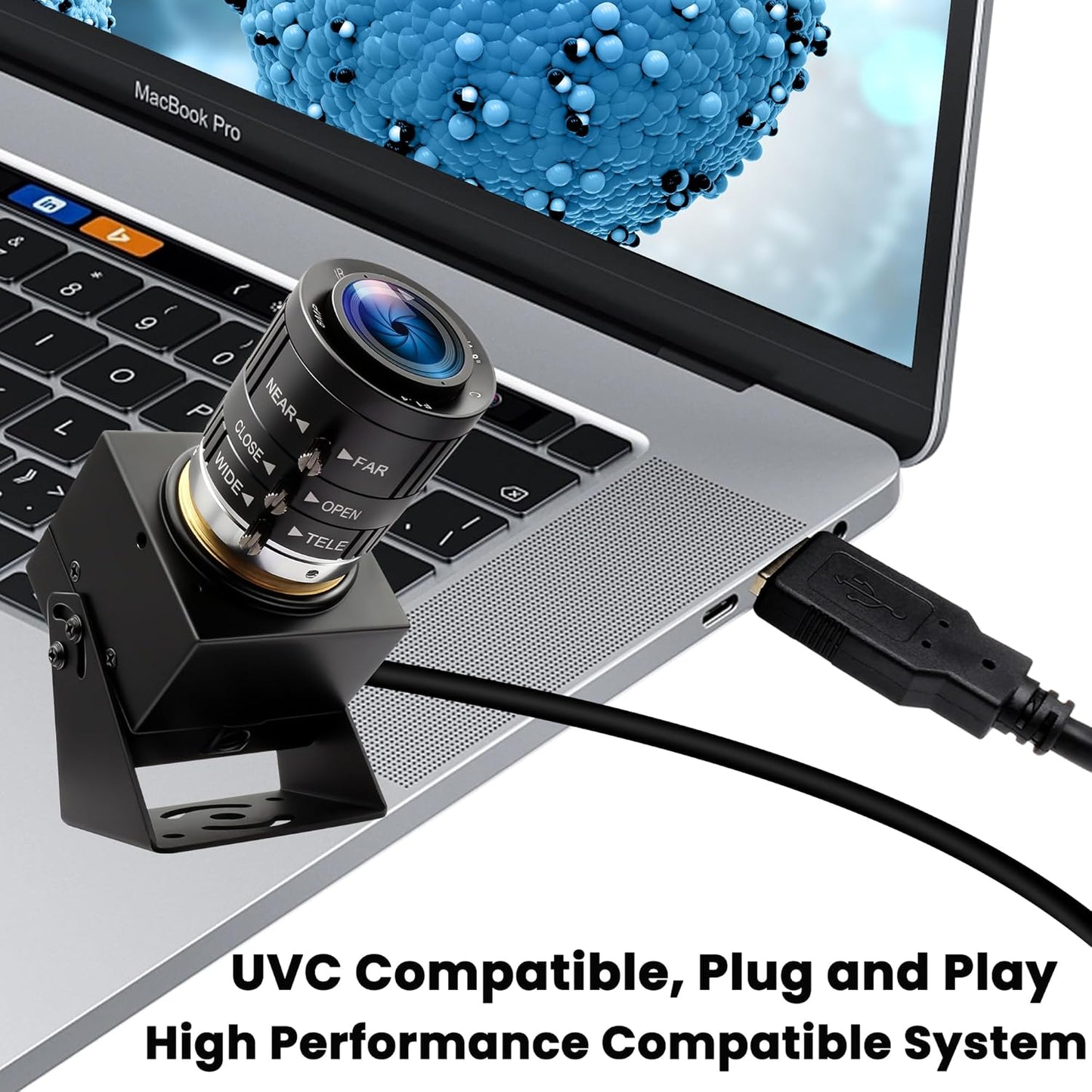 4K USB High-Speed Webcam mit Zoom (120fps)