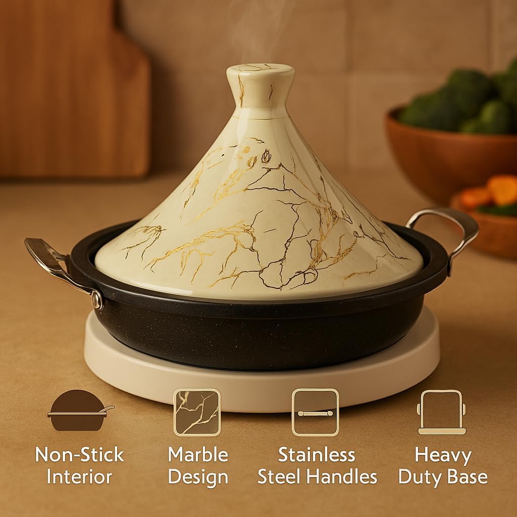 Tajine Schmortopf, Weiss 34 cm