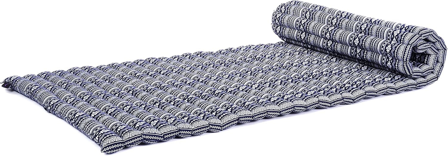 Faltbare Bodenmatratze mit Kapok Füllung, 190 x 70 cm, M: 190x70 cm Cbt2 - Dunkelblau