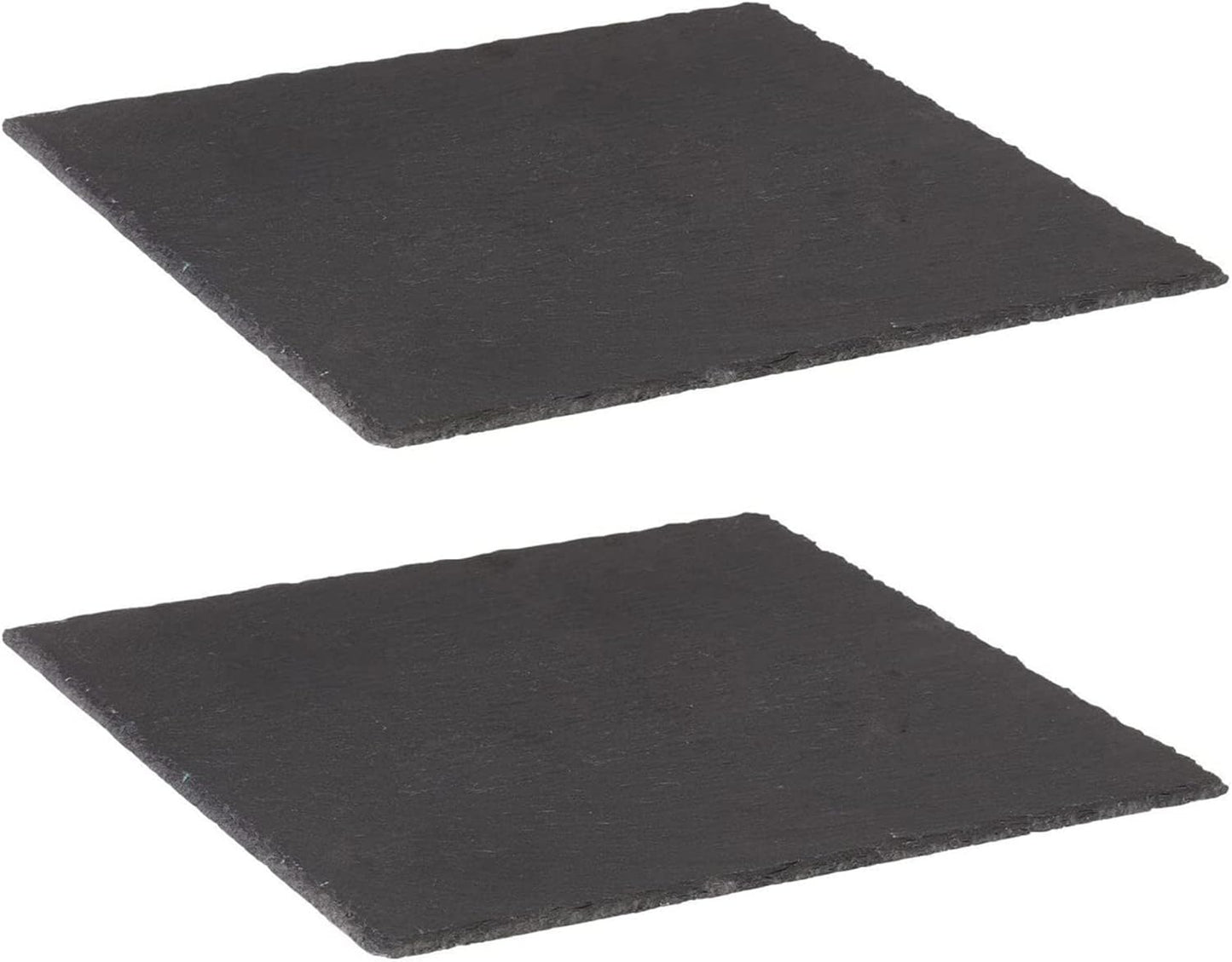 Naturschiefer-Servierplatten-Set, 30x30cm, 2 Stück