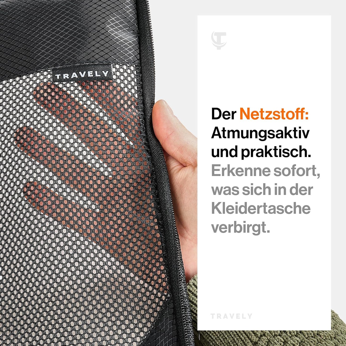 5-teiliges Packwürfel-Set, Schwarz 5 Teile Gr. Set