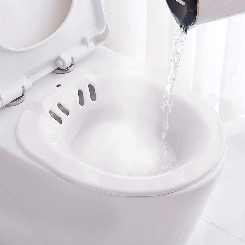 Tragbares Sitzbad für Toiletten, 2,2 Liter, Weiss