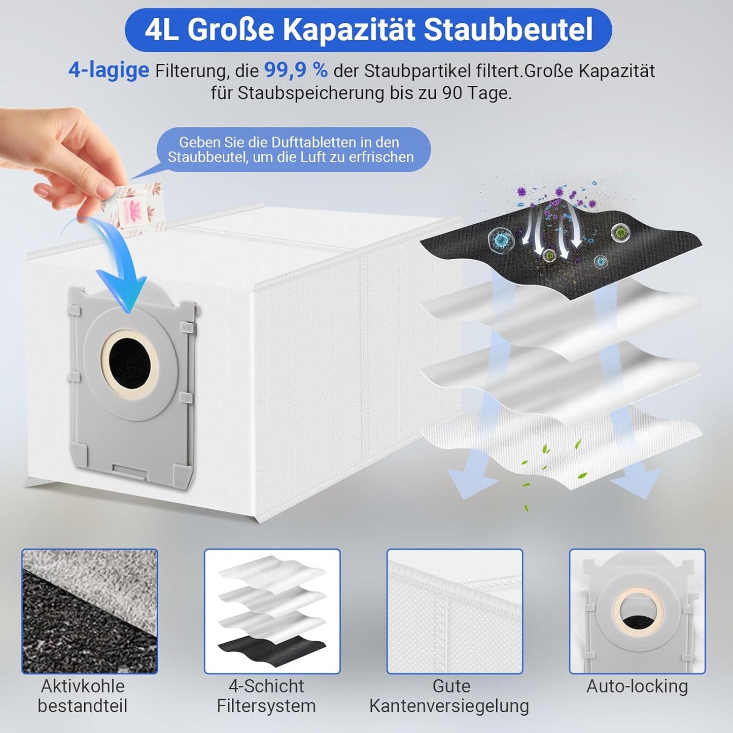 Zubehörset für Ecovacs Deebot T50 Max Pro, Grösse: kompatibel mit Ecovacs T50 Max Pro