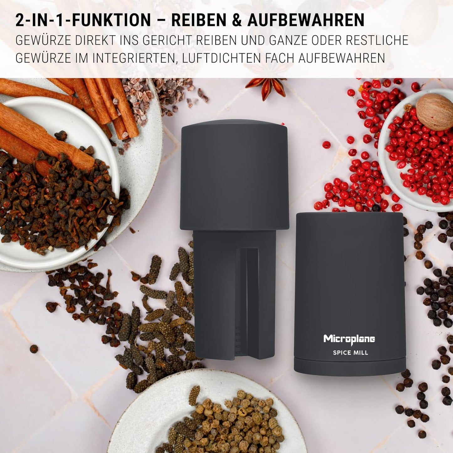Gewürzmühle, Anthrazit Grau