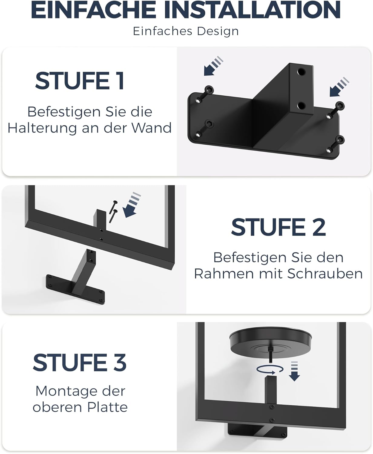 3er-Set Wand-Blumenständer, 3 Set