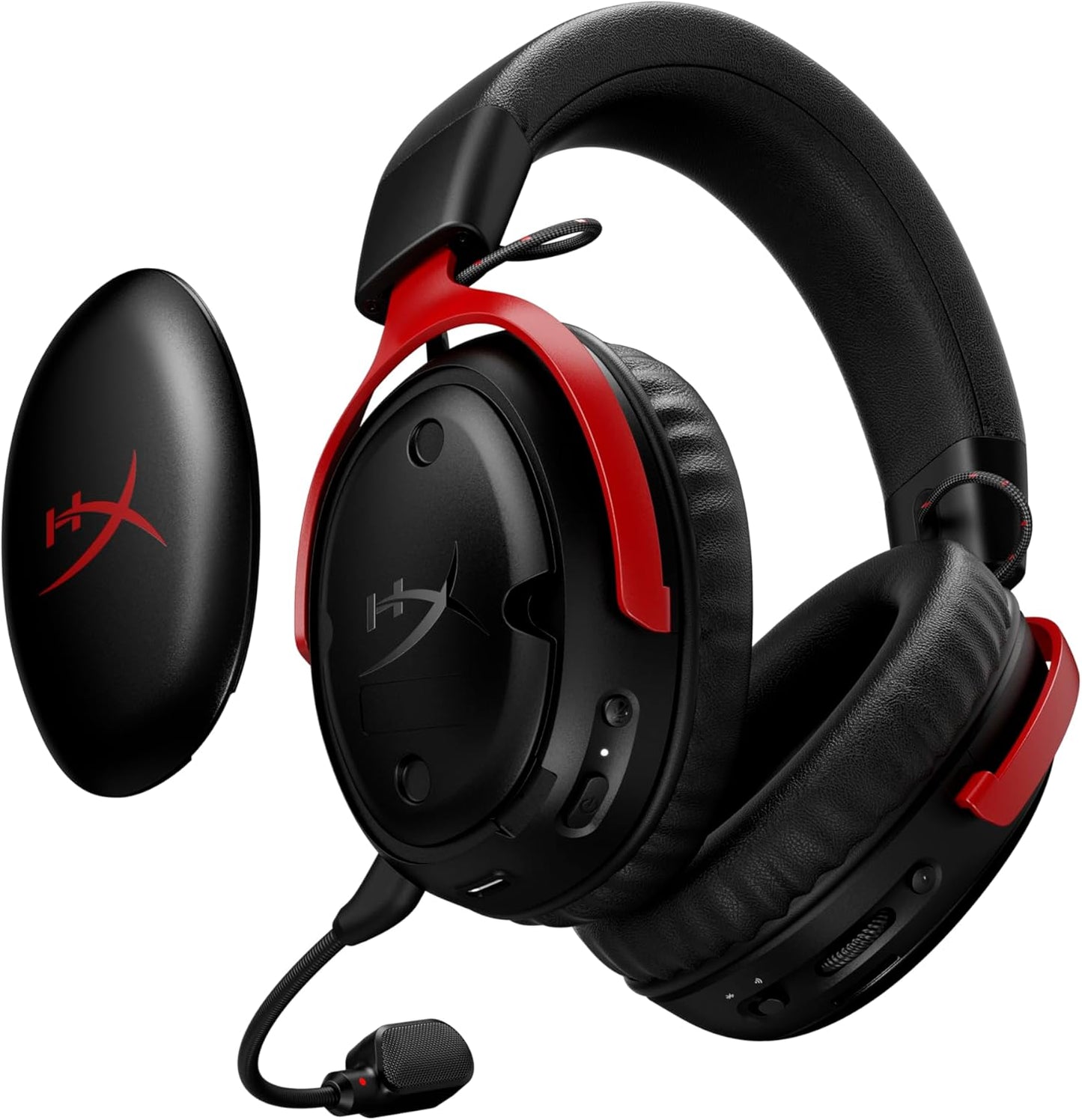 Kabelloses Gaming-Headset Cloud III S, Cloud III S 2025 Edition Schwarz/Rot
