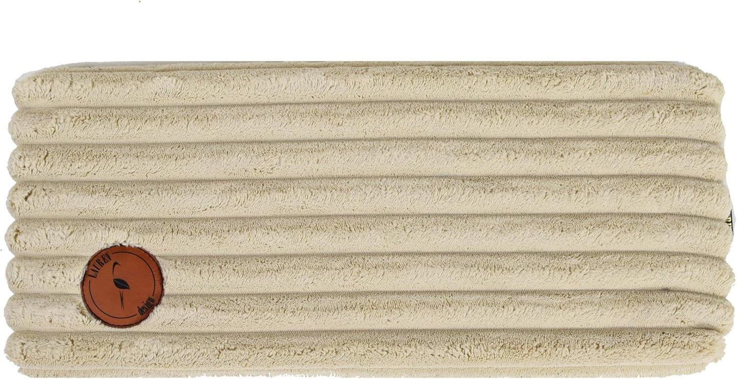 Katzen Fensterliege Cleo mit rutschfester Rückseite, Beige g. Streifen 100 x 20 x 3 cm