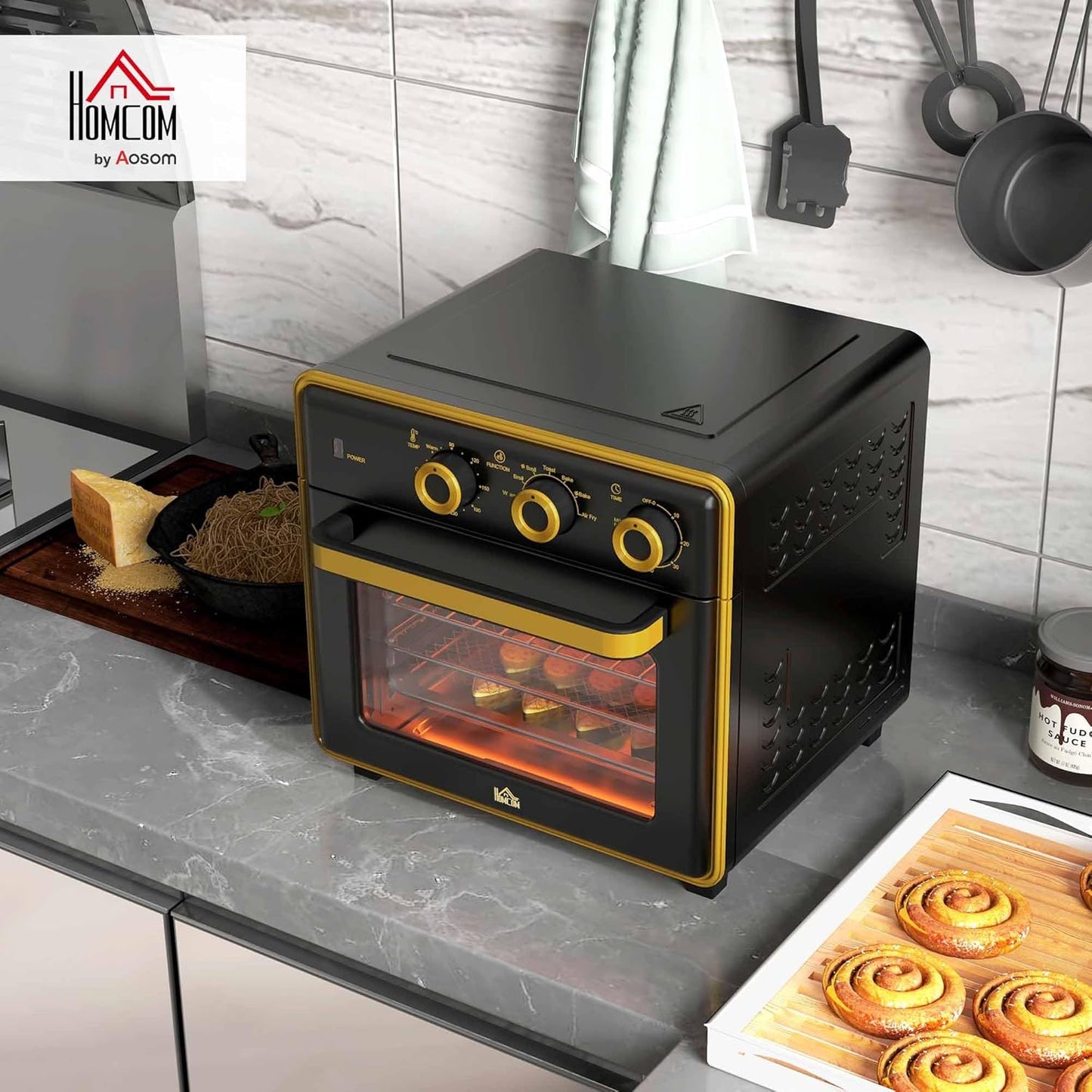 Minibackofen, Schwarz+gold