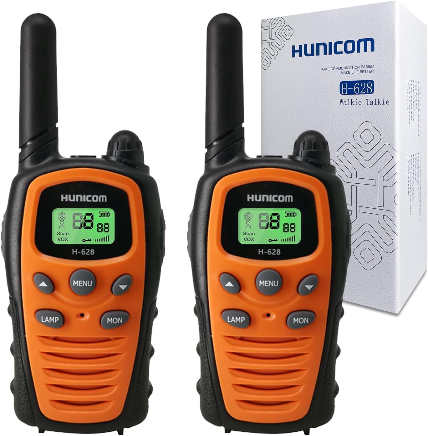 Walkie-Talkies mit Taschenlampe, Orange