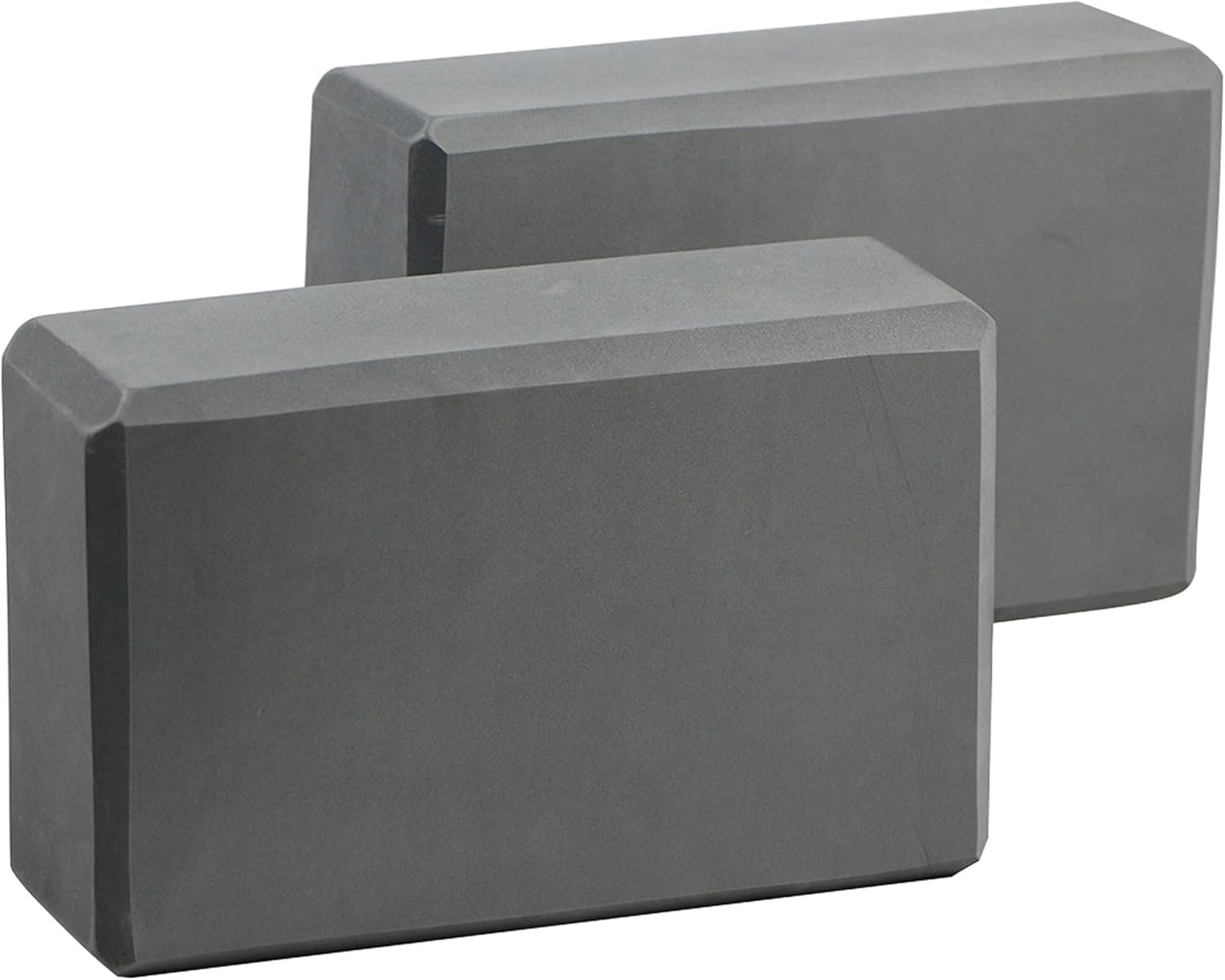 2-teiliges Yoga- und Gymnastikblock-Set, grau