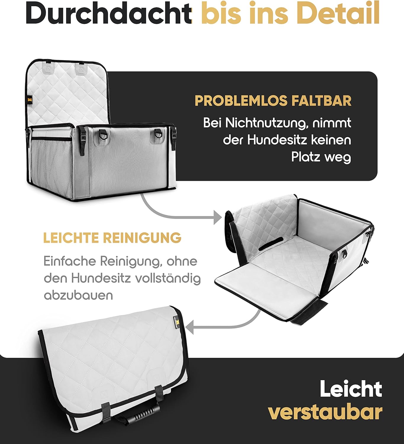Hundeautositz, Hellgrau