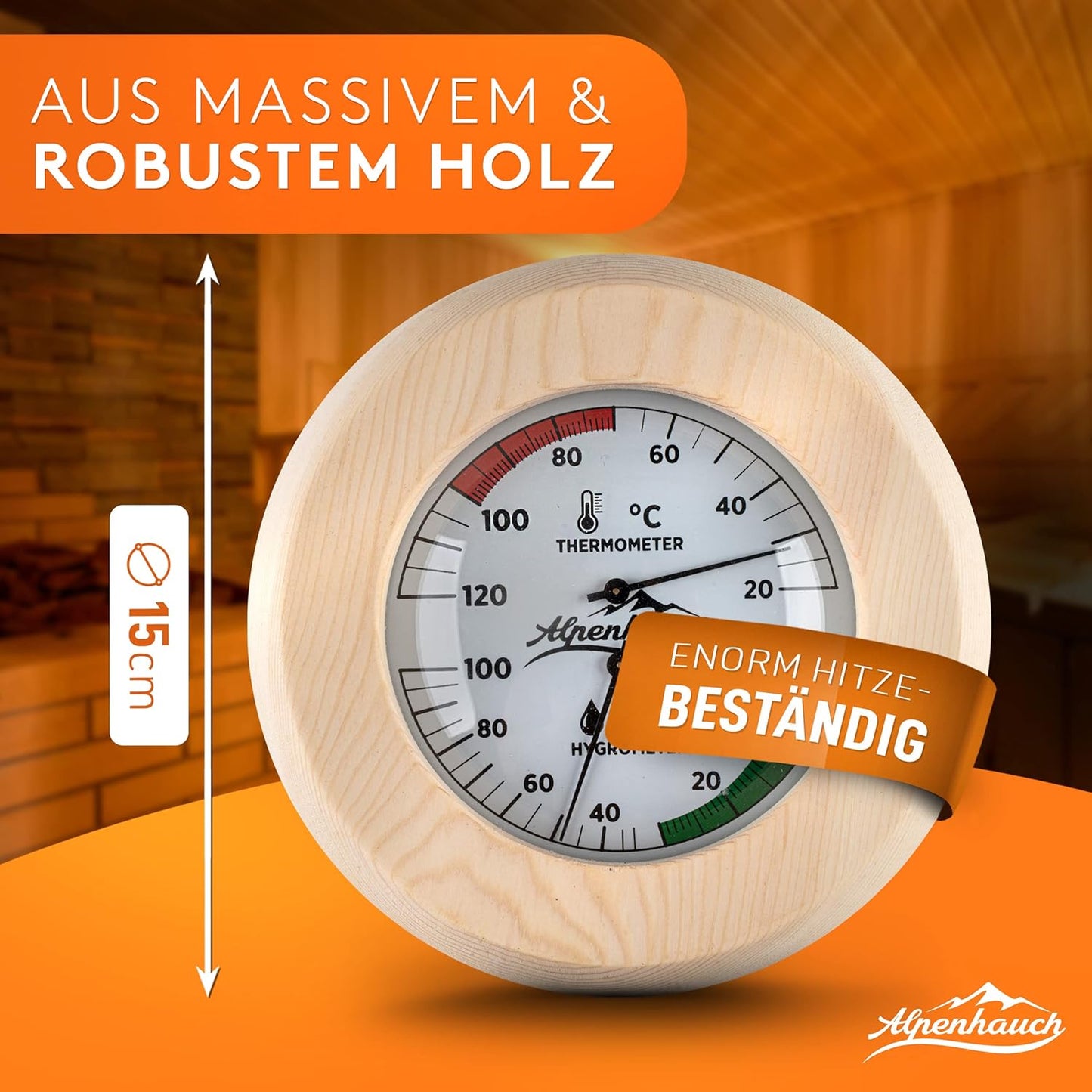 Sauna-Thermometer & Hygrometer