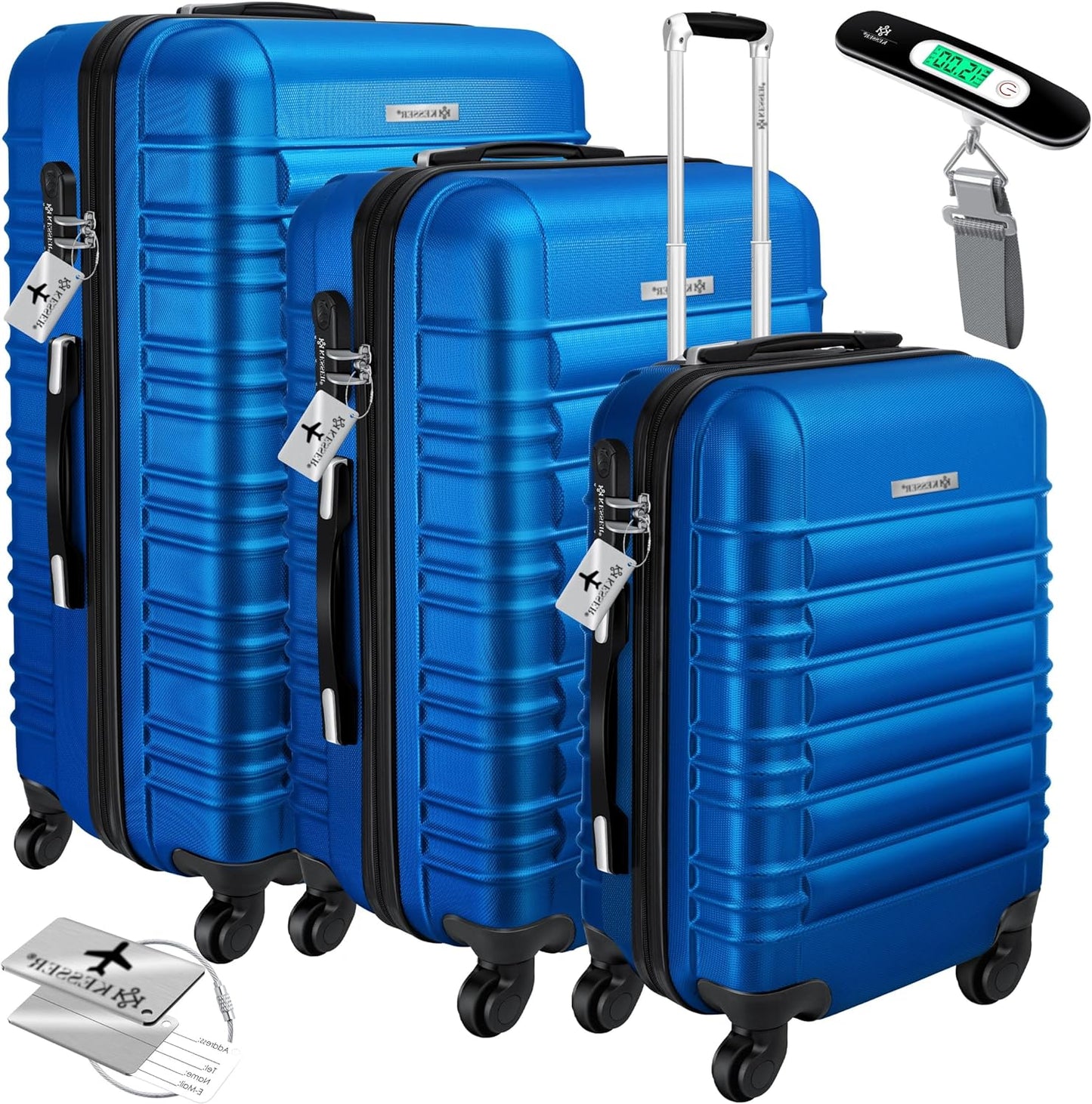 Hartschalenkoffer-Set, Blau