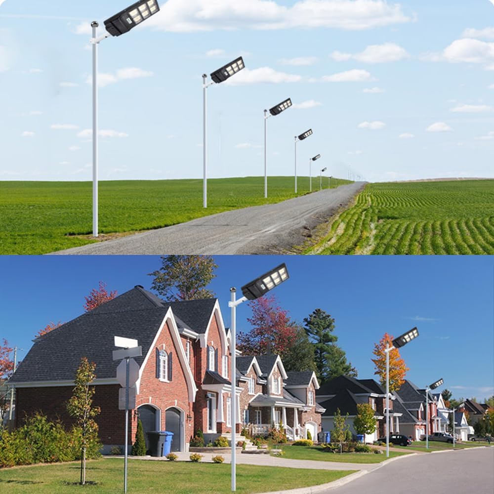 Solar Strassenlampe mit Bewegungssensor und Fernbedienung, 270 Kilowattstunden