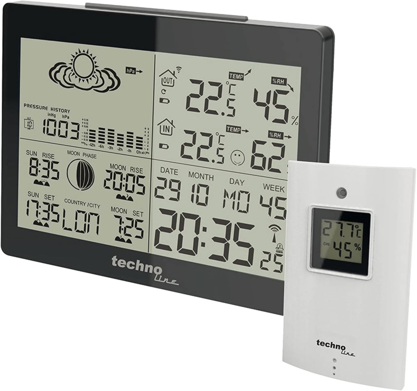 Wetterstation WS 6760, schwarzes Gehäuse
