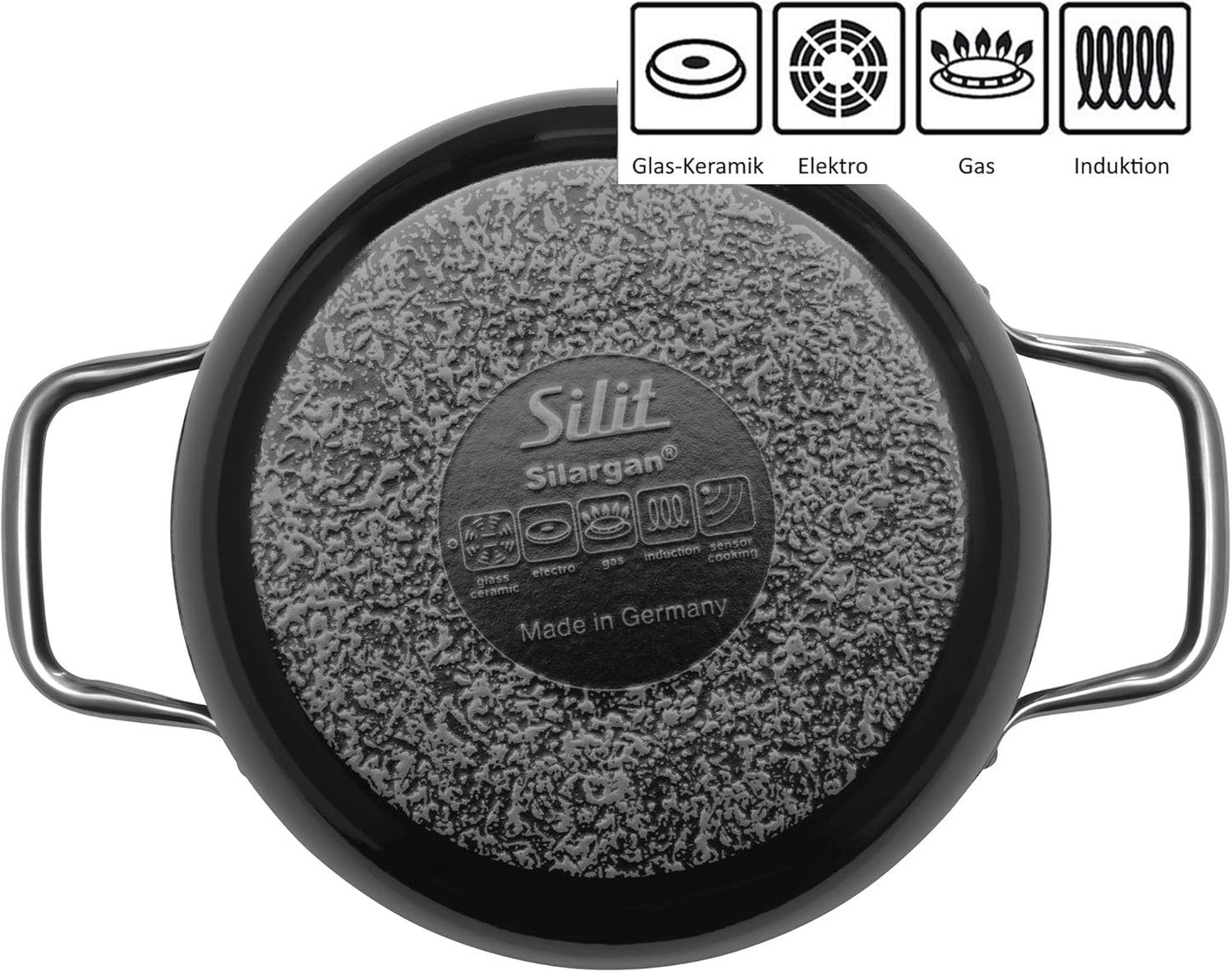 Elegance Line 4-teiliges Topfset, Black